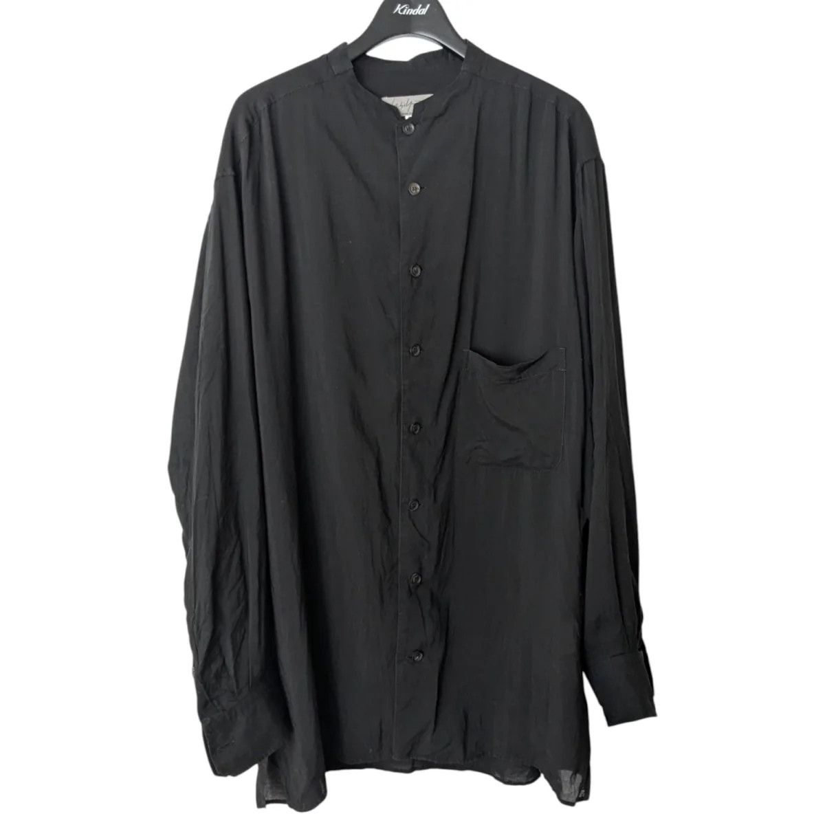 Yohji Yamamoto Yohji Yamamoto pour homme/ Tencel collarless shirt Size US M / EU 48-50 / 2 - 1 Thumbnail