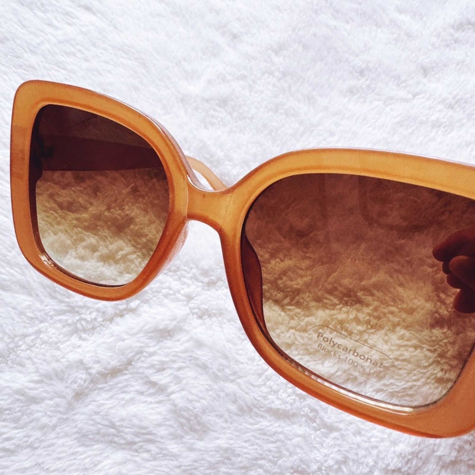 Other Eva Clear Gold Square-Framed Sunglasses Size ONE SIZE - 3 Thumbnail