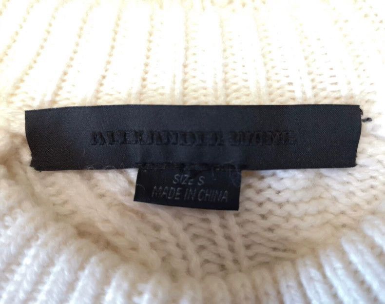 Alexander Wang Alexander Wang Cable Knit White Sweater- Size S / US 4 / IT 40 - 6 Thumbnail