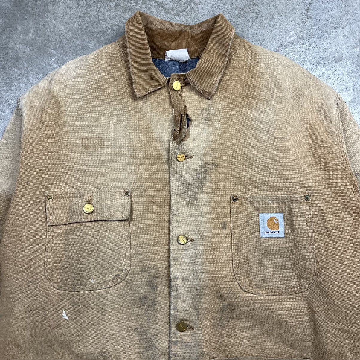 Carhartt 1990s carhartt chore jacket heavily distressed Size US XL / EU 56 / 4 - 13 Thumbnail