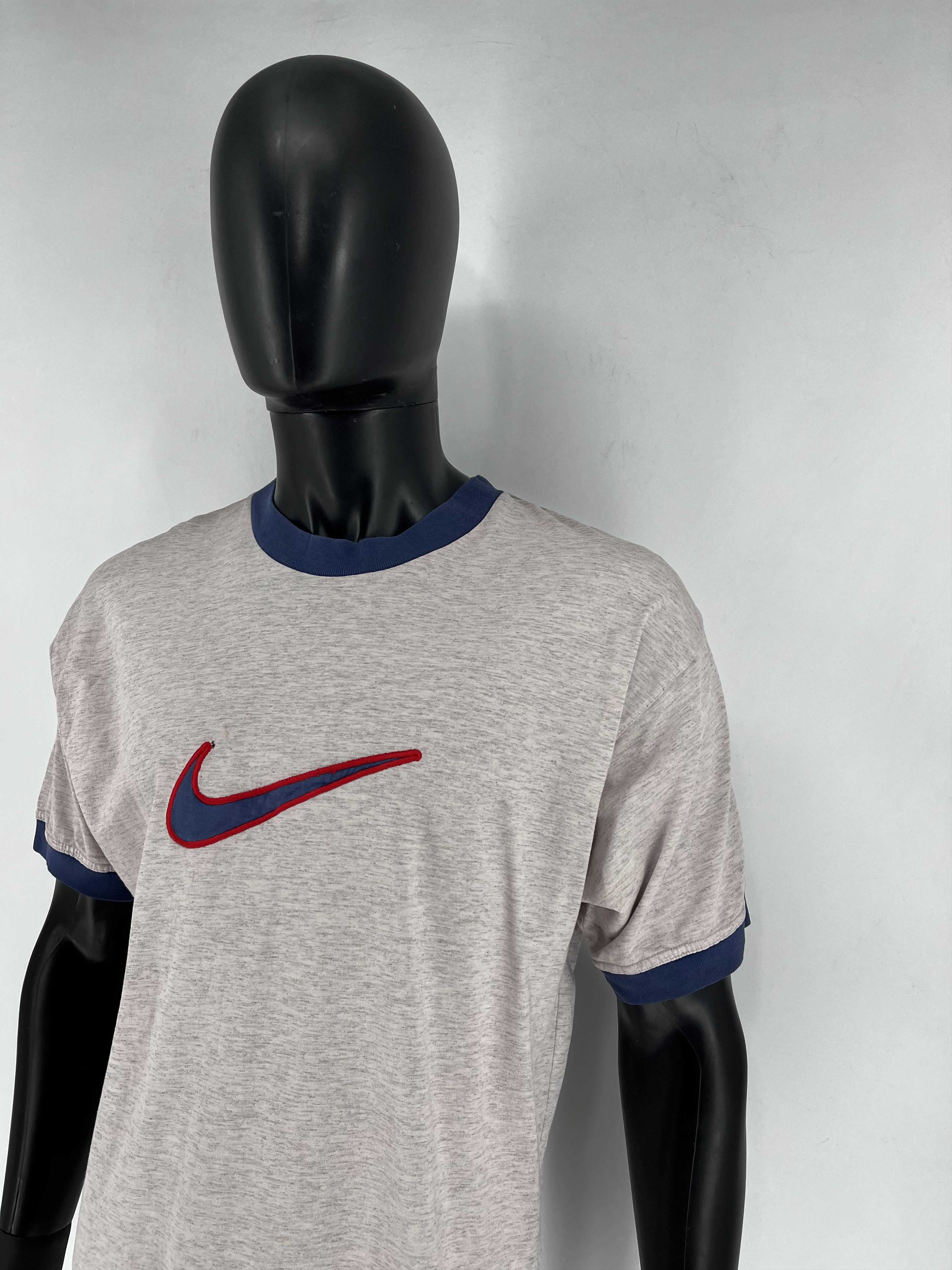 Nike Vintage 90s Nike Big Swoosh T-Shirt Size US L / EU 52-54 / 3 - 6 Thumbnail