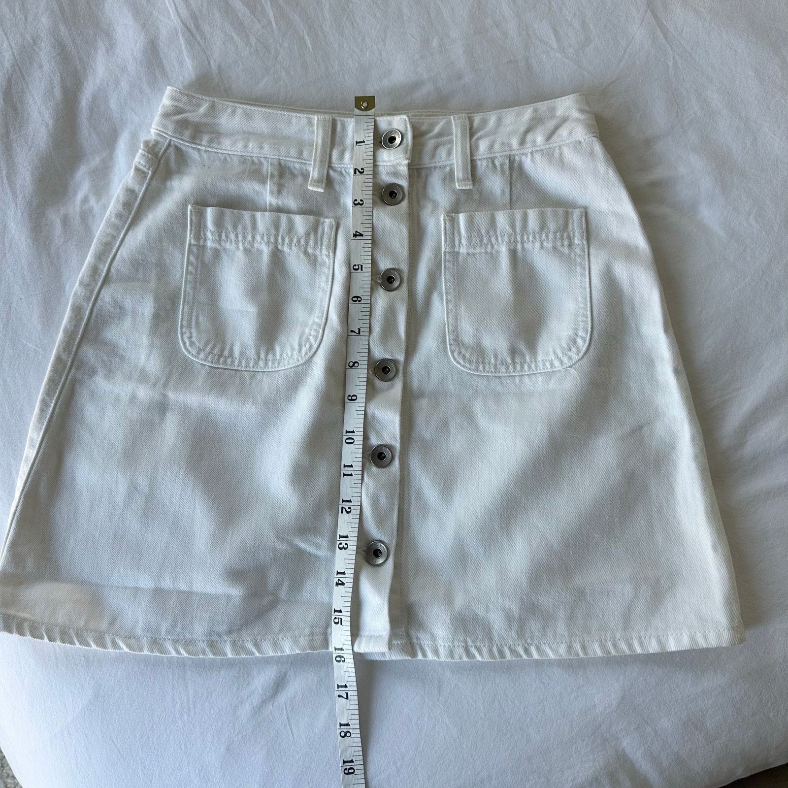 Rag & Bone Rag and Bone White Denim Mini Skirt Size 25 Size 25" / US 0 / IT 36 - 5 Thumbnail