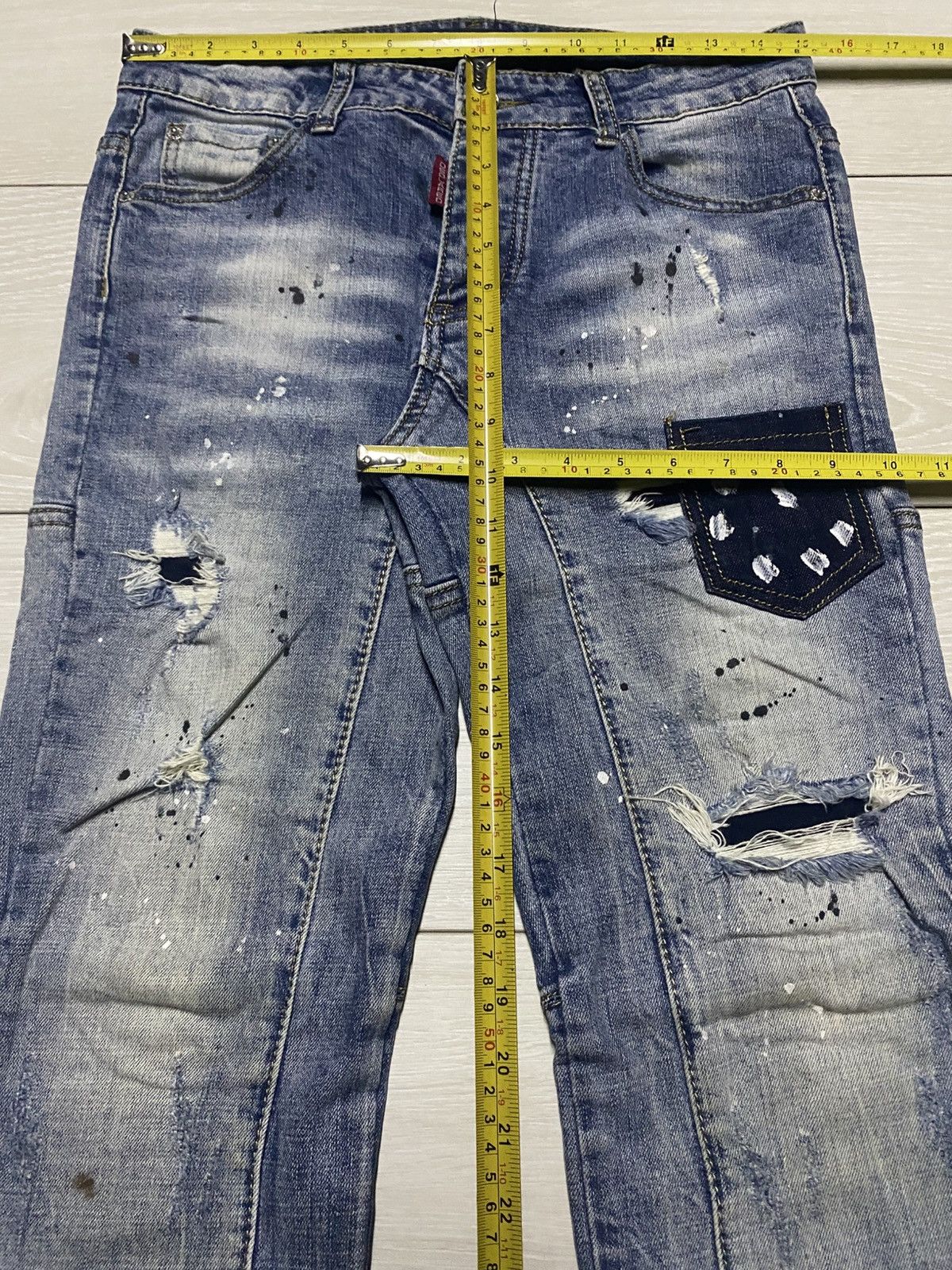 Dsquared2 Vintage DSquared Patches Distressed Amiri Style Skinny Jeans Size US 30 / EU 46 - 11 Thumbnail