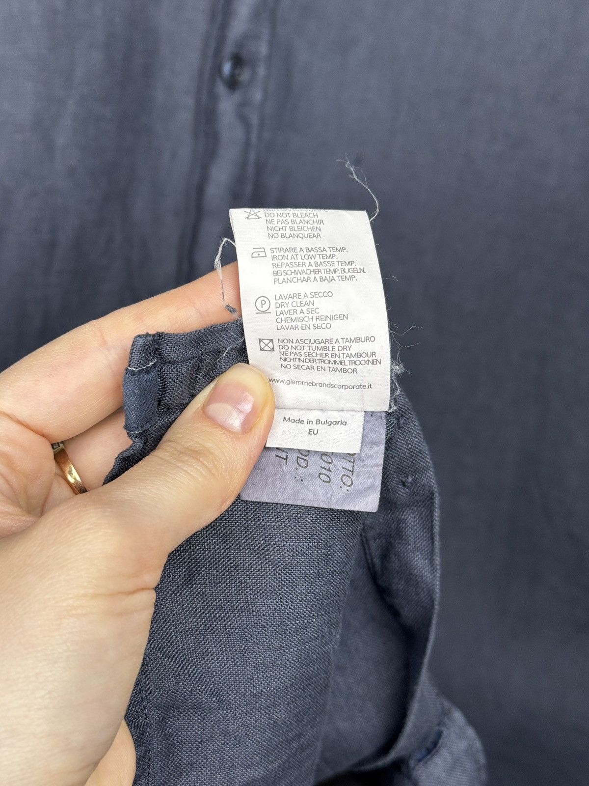 Tintoria Mattei Tintoria Mattei 954 Pure Linen Graphite Garment Dyed Shirt Size US XL / EU 56 / 4 - 11 Thumbnail