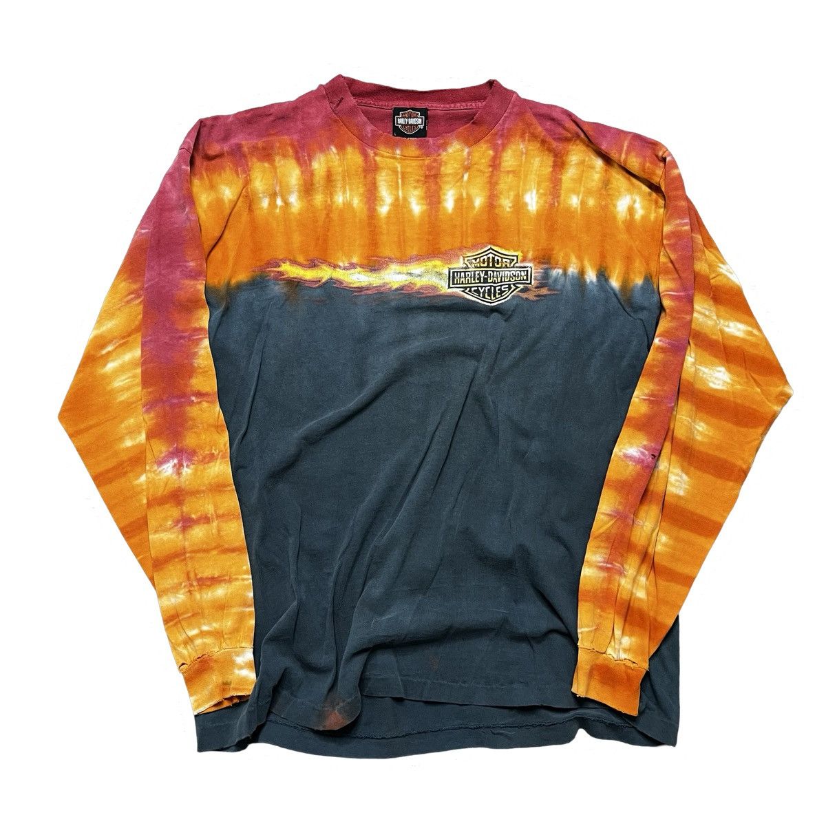 Harley Davidson × Vintage vintage thrashed tye dye harley davidson tshirt Size US L / EU 52-54 / 3 - 1 Thumbnail