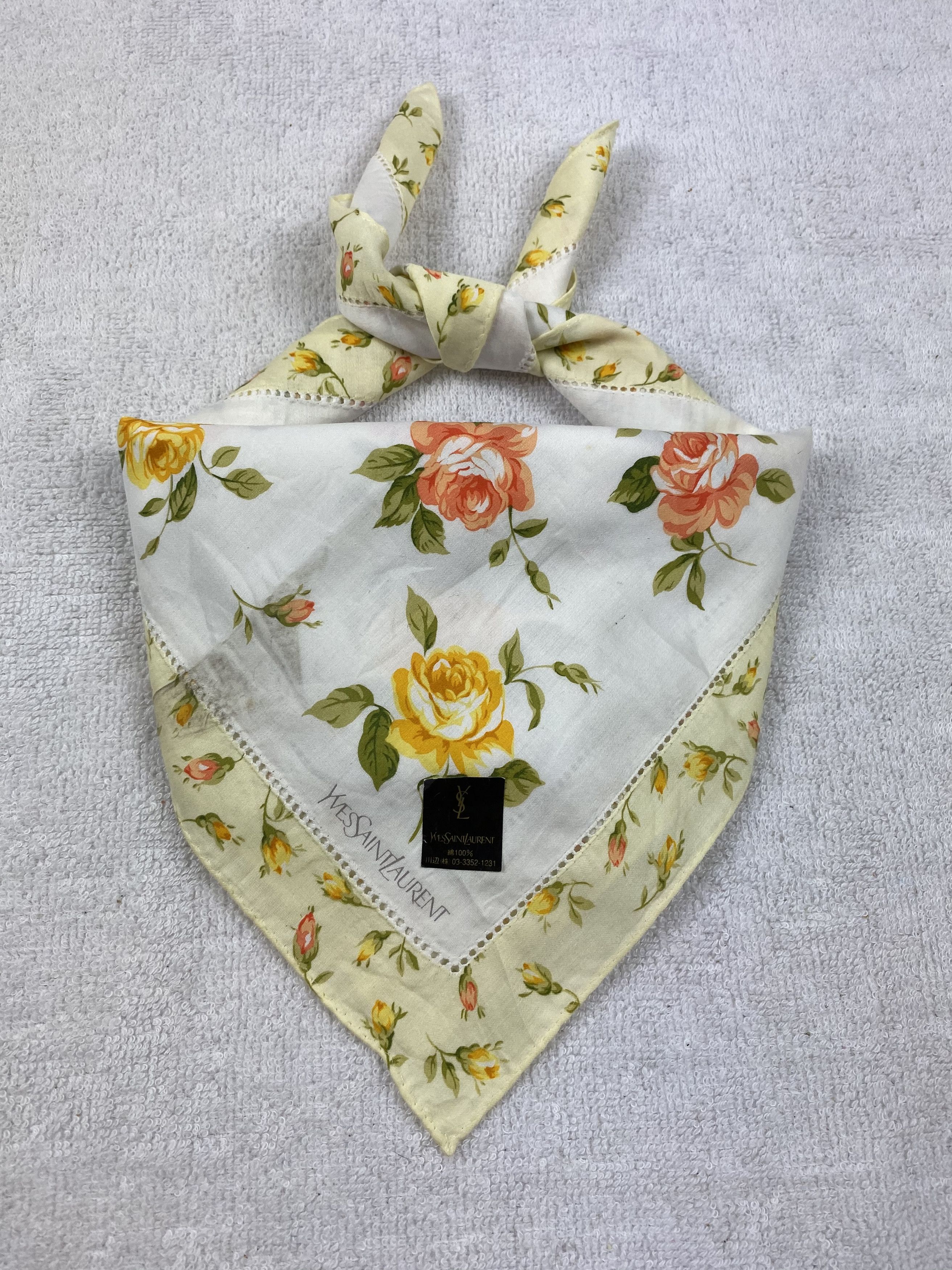 Yves Saint Laurent Yves Saint Laurent Handkerchief / Bandana / Neckerchief Size ONE SIZE - 1 Thumbnail