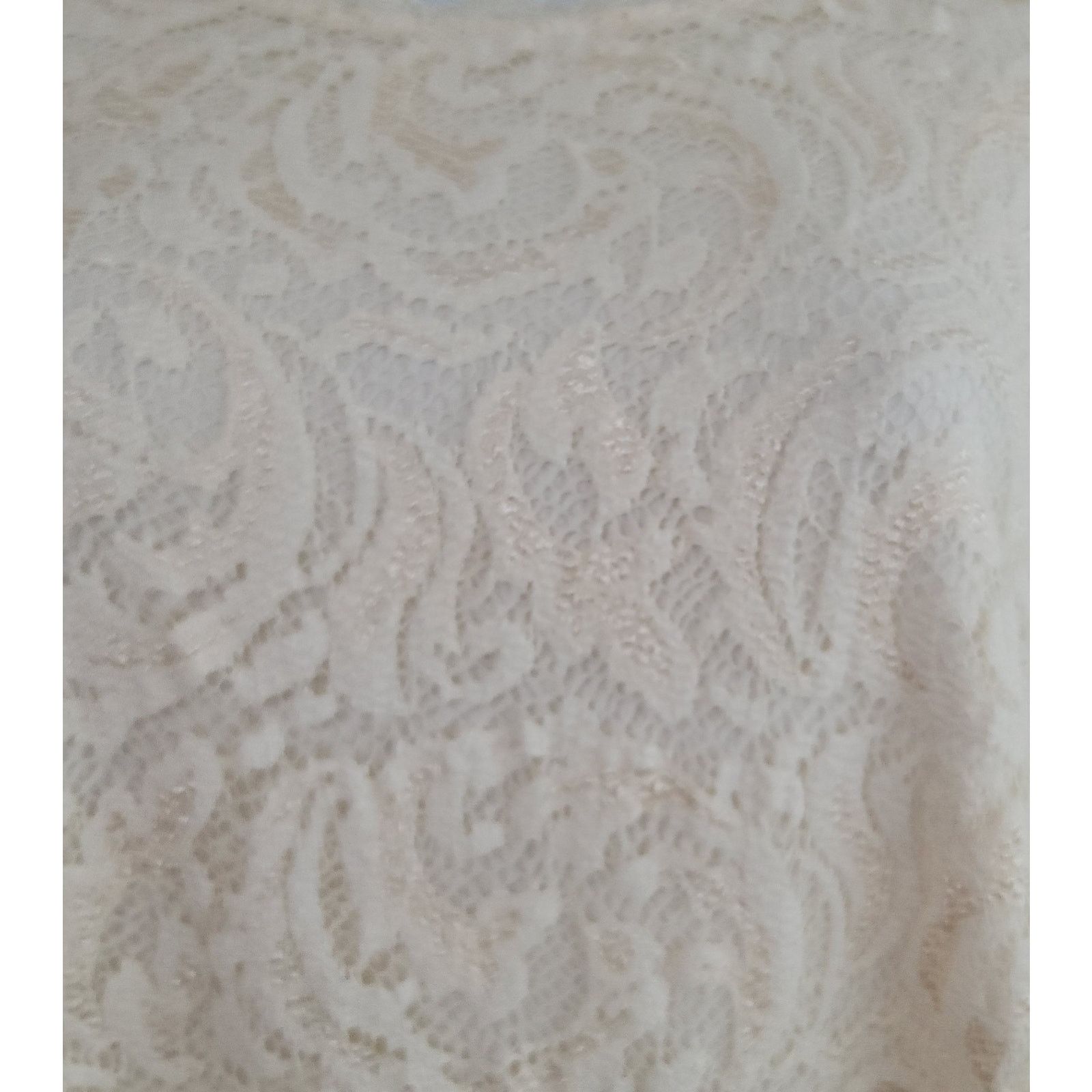 Isaac Mizrahi Isaac Mizrahi Live Cream Lace Overlay Tunic Top XXS Size XXS / US 00 / IT 34 - 2 Thumbnail