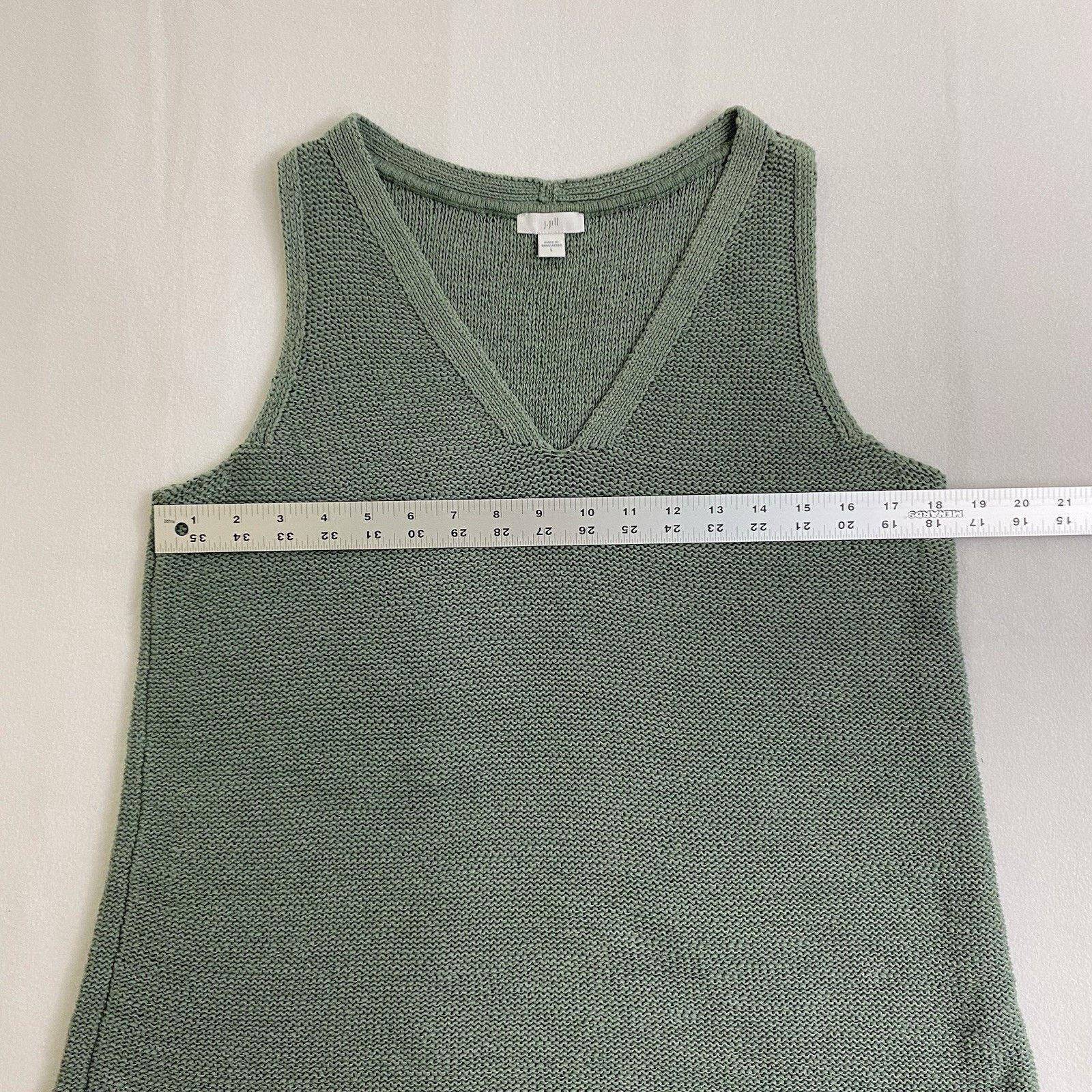 J. Jill J.Jill Marled green textured V-neck Tank Top Womens Large Size L / US 10 / IT 46 - 4 Thumbnail