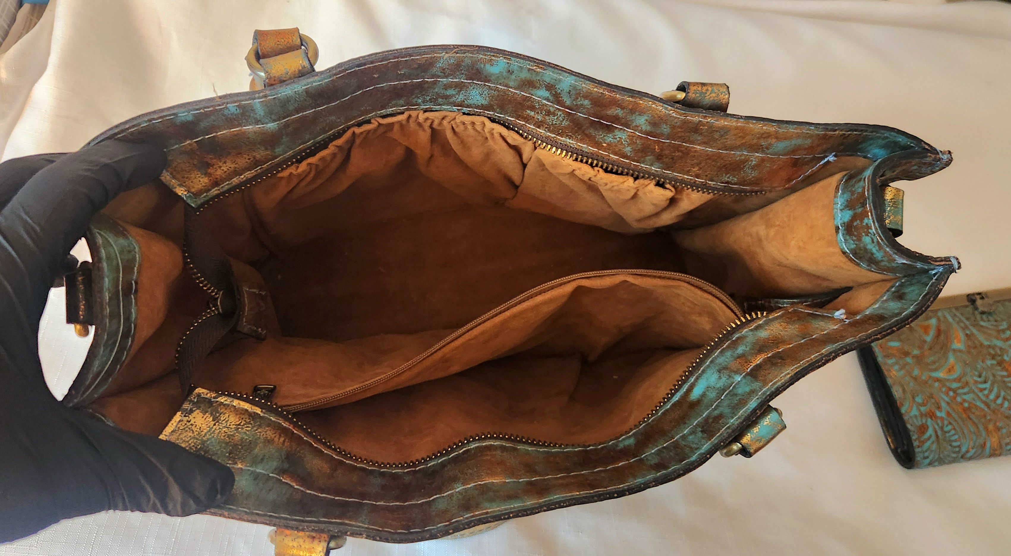 Patricia Nash Patricia Nash Zancona Tote Bag Purse and Wallet Leather Size ONE SIZE - 5 Thumbnail