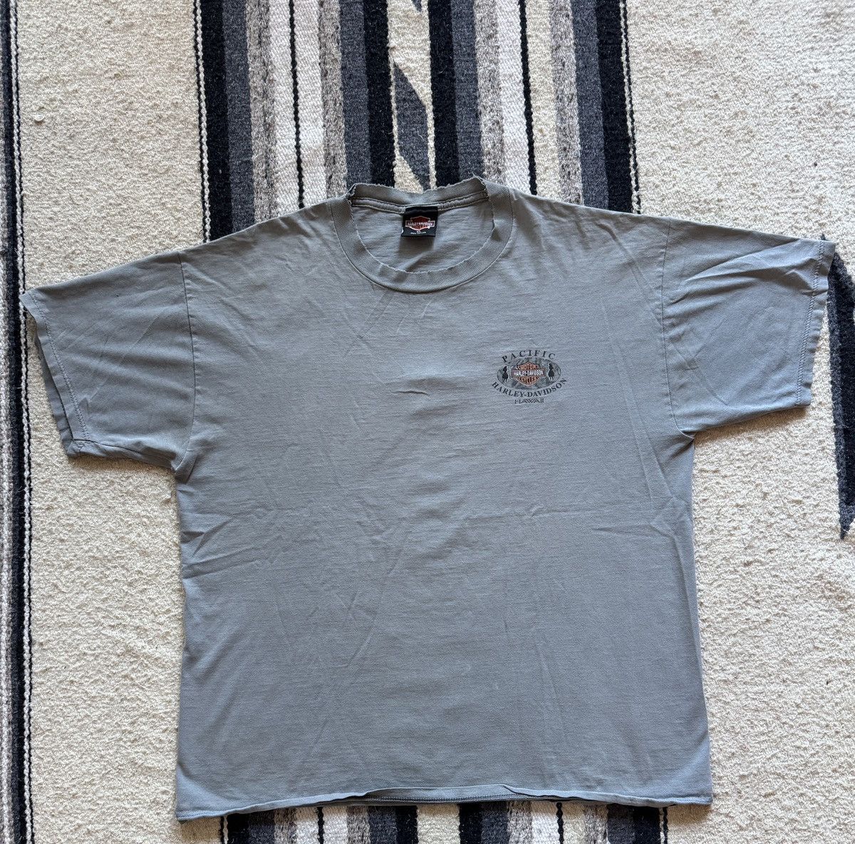 Harley Davidson Vintage 90s Harley Davidson Hawaii Thrashed T-Shirt XL Size US XL / EU 56 / 4 - 2 Thumbnail
