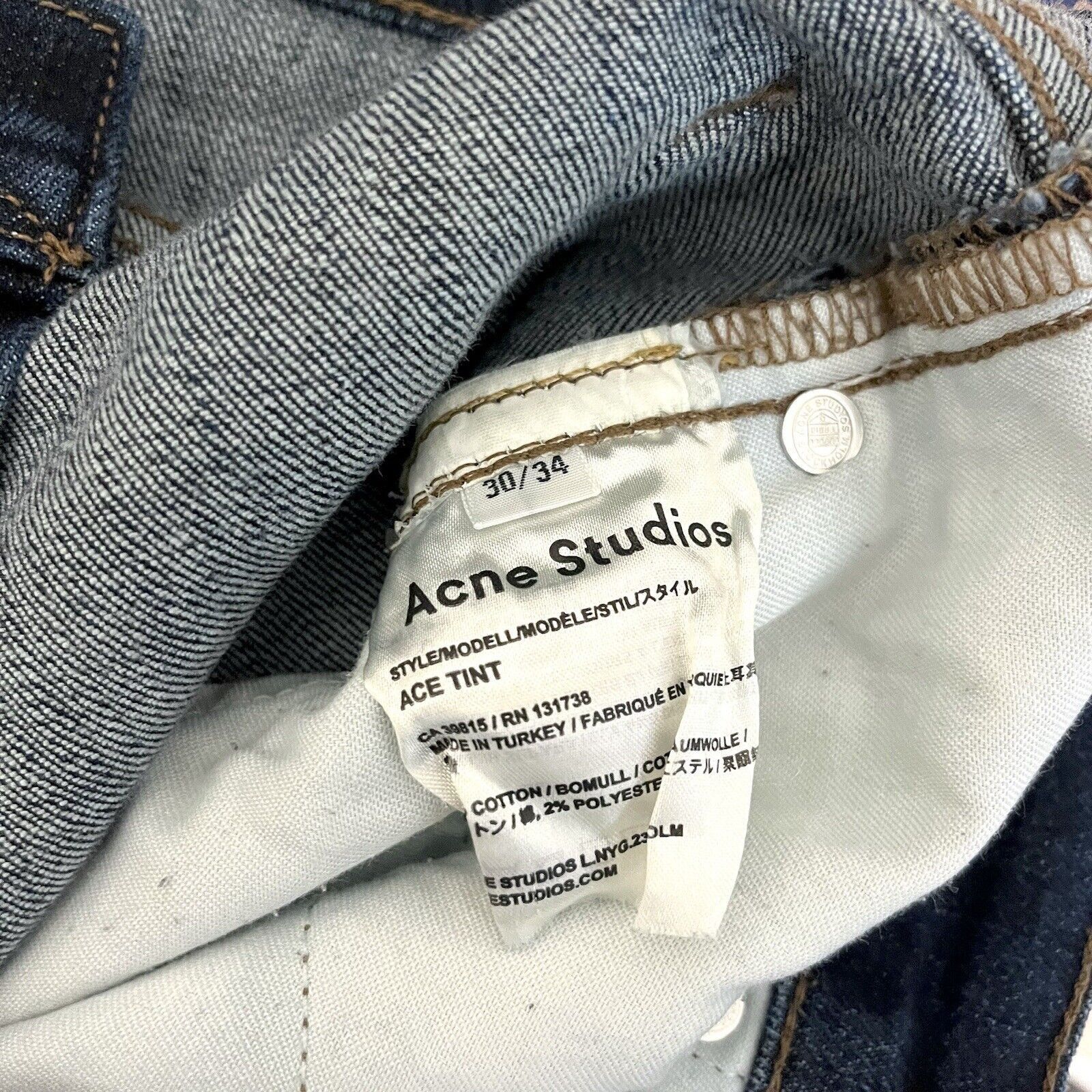 Acne Studios ACNE STUDIOS Ace Tint Jeans Whiskers Fade Effect 30 X34 Size US 30 / EU 46 - 6 Thumbnail