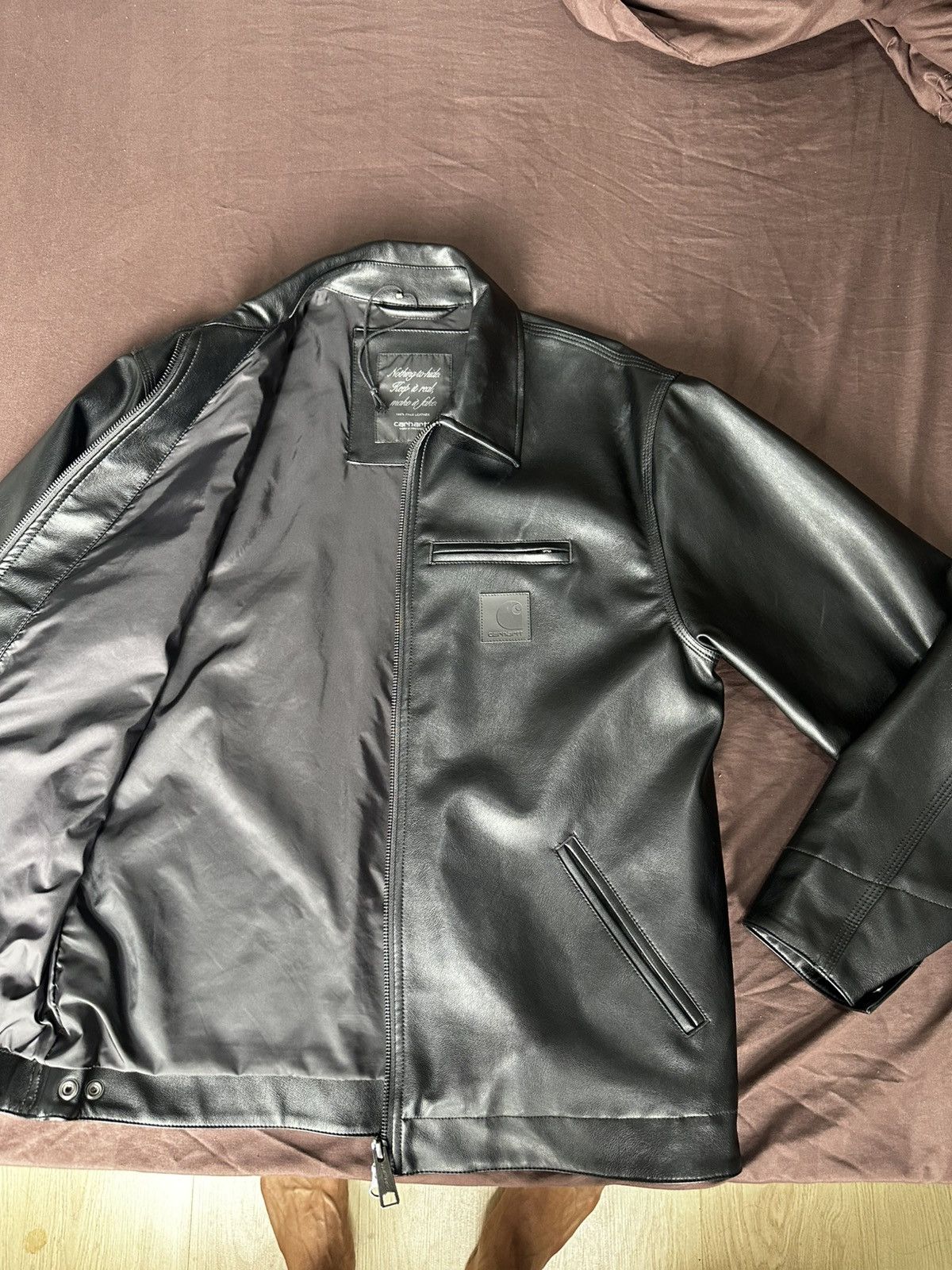 Carhartt × Carhartt Wip Carhartt WIP detroit faux leather jacket