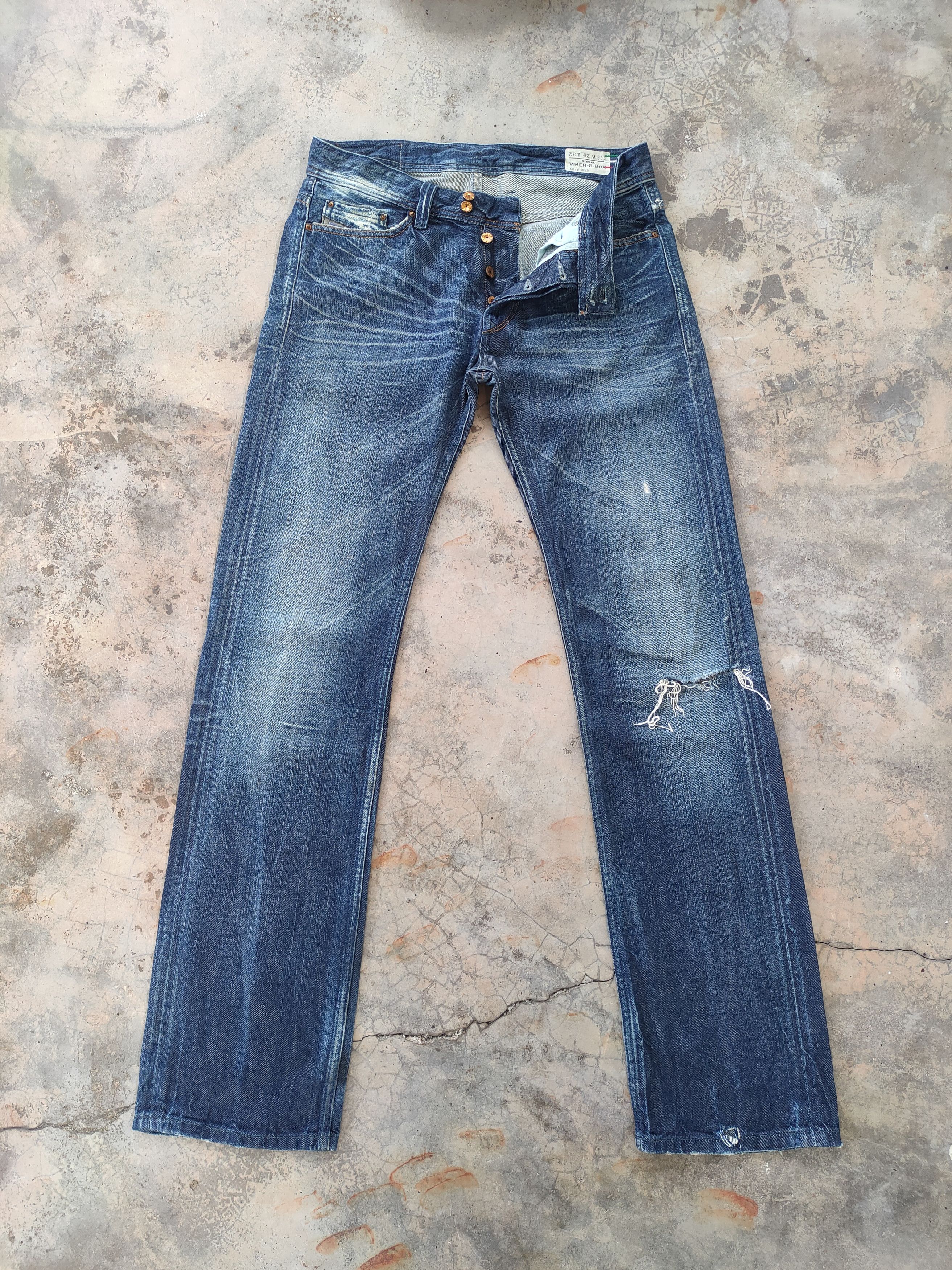 Diesel W31×34 VINTAGE DIESEL FADED RIPPED JEANS DENIM PANTS Size US 31 - 1 Thumbnail