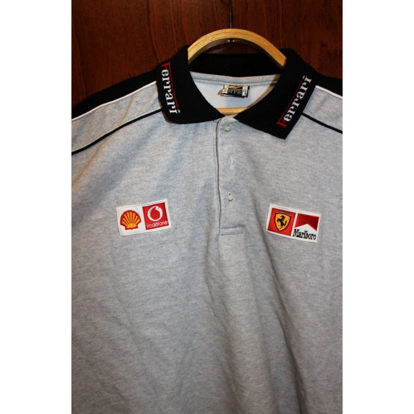 Ferrari VINTAGE Ferrari Marlboro Vodafone Polo T-Shirt - 3XL Grey Unisex Adults Mens Womens Size US XXL / EU 58 / 5 - 2 Thumbnail