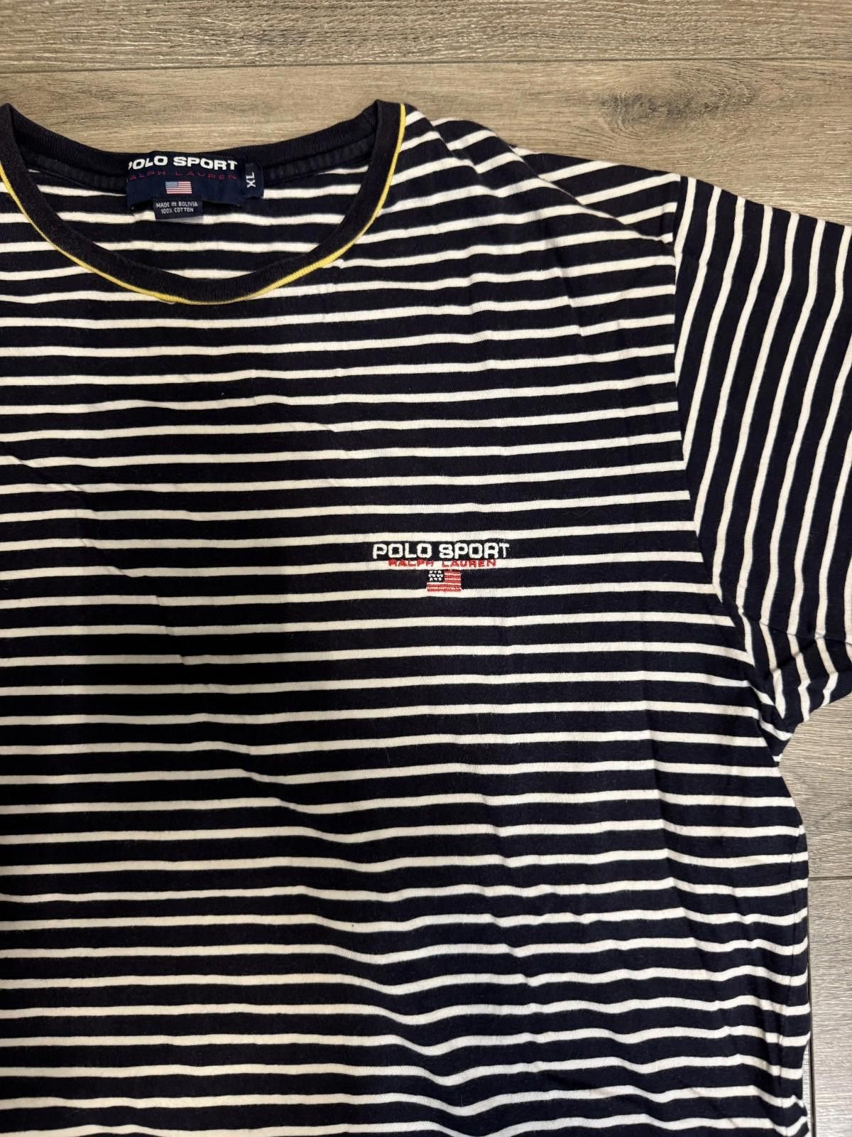 Other Vintage Ralph Lauren Polo Sport Embroidered Striped Tee Size US XL / EU 56 / 4 - 2 Thumbnail