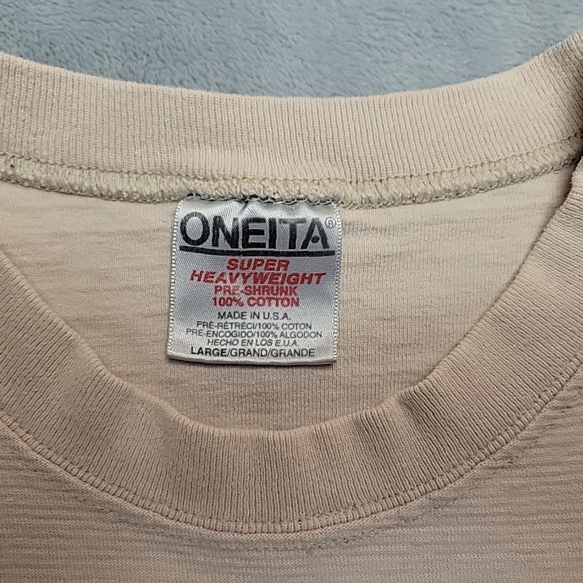 Vintage VTG Montana Fur Trading Company Shirt Men L Beige Single Stitch Made in USA TEE Size US L / EU 52-54 / 3 - 7 Thumbnail