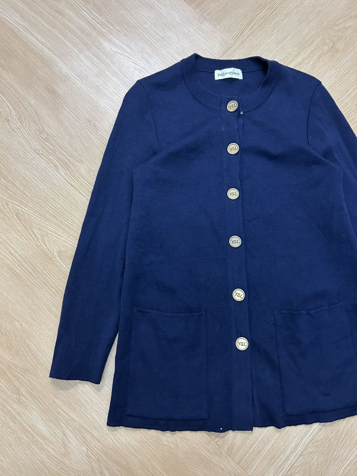 Vintage × Yves Saint Laurent Vintage Yves Saint Laurent big button logo Size M / US 6-8 / IT 42-44 - 5 Thumbnail