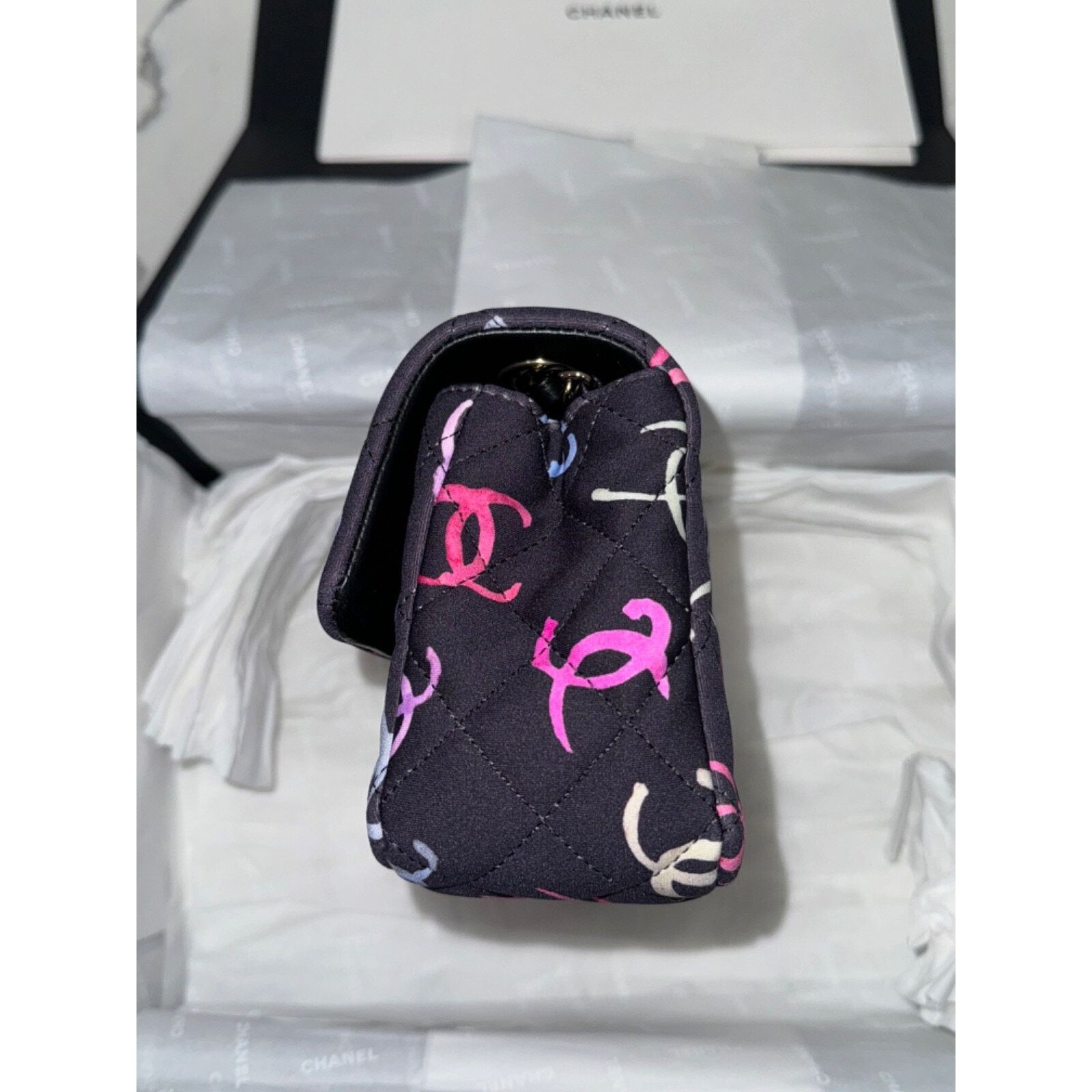 Chanel Chanel Logo Mini Flap Rectangle CC Shoulder Crossbody Bag Size ONE SIZE - 13 Thumbnail