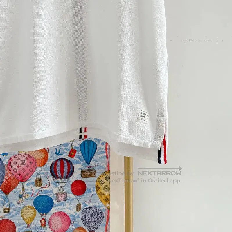 Thom Browne Thom Browne White Cotton Short Sleeve T-Shirt . Size XL / US 12-14 / IT 48-50 - 3 Thumbnail