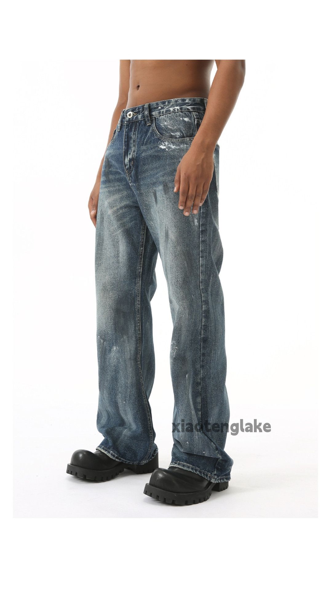 Jean × Vintage washed faded utility paint stain punk grunge bootcut jeans Size US 30 / EU 46 - 7 Thumbnail