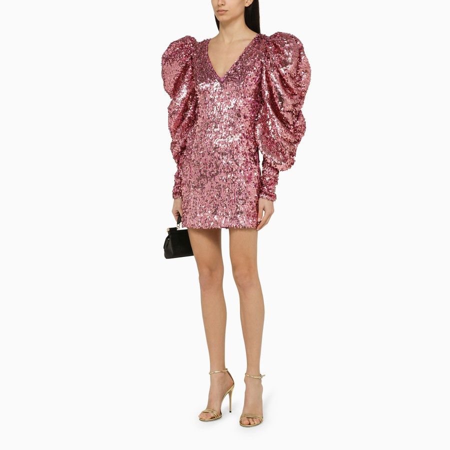 ROTATE o1d2blof0924 Mini Dress in Pink Size S / US 4 / IT 40 - 2 Thumbnail