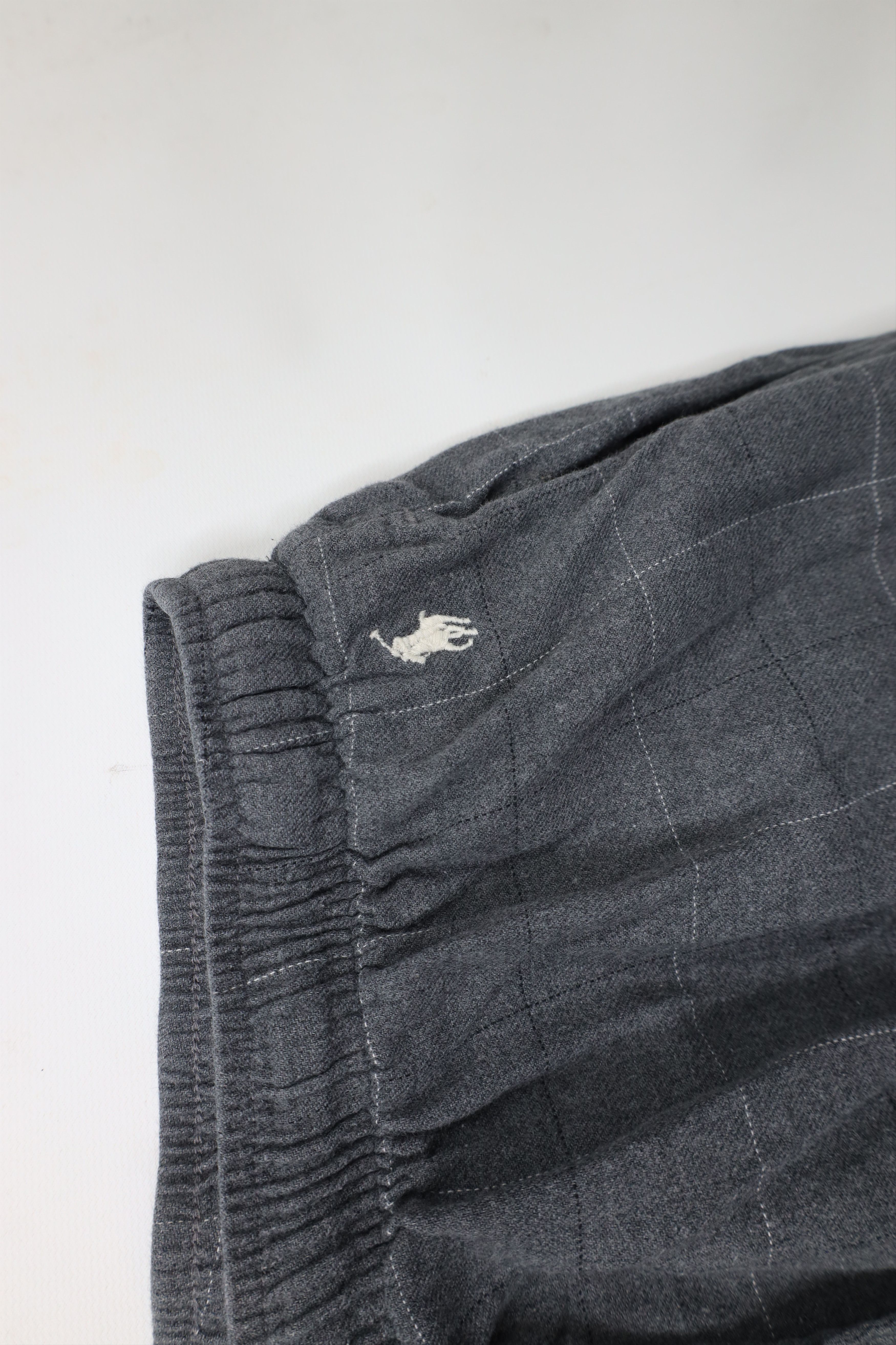 Ralph Lauren × Vintage Vintage Y2K Ralph Lauren Wide Leg Flannel Pajamas Pants Gray Size US 38 / EU 54 - 8 Thumbnail