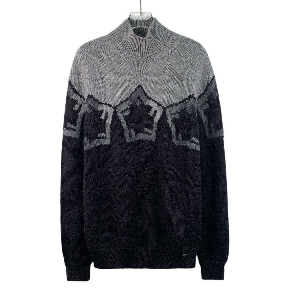 Fendi Fendi Colorblocked Monogrammed Wool Sweater Size US S / EU 44-46 / 1 - 1 Thumbnail