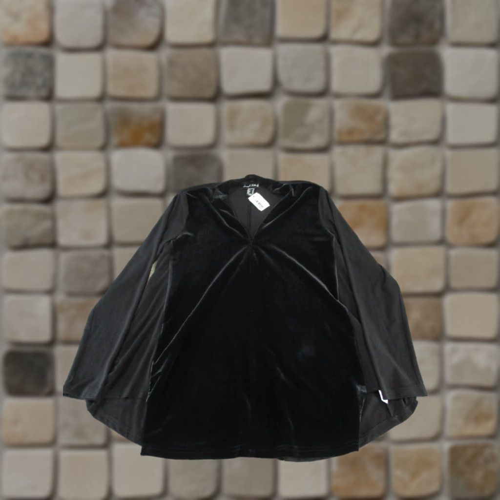 Joseph Joseph Rikkot Shirt Womens 10 Black Silk Velvet Tunic New V-Neck Pullover Blouse Long Sleeve Womens 10 Black Silk Velvet Tunic Joseph Rikkot Shirt Size L / US 10 / IT 46 - 1 Thumbnail
