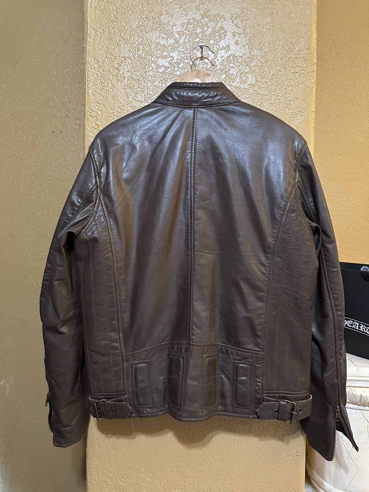 Vintage Vintage Milwaukee Brown Leather Racing Jacket Size US M / EU 48-50 / 2 - 2 Thumbnail