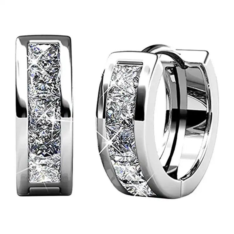 Jewelry × Vintage Sparkling Cubic Zirconia Circle Earrings Size ONE SIZE - 1 Thumbnail