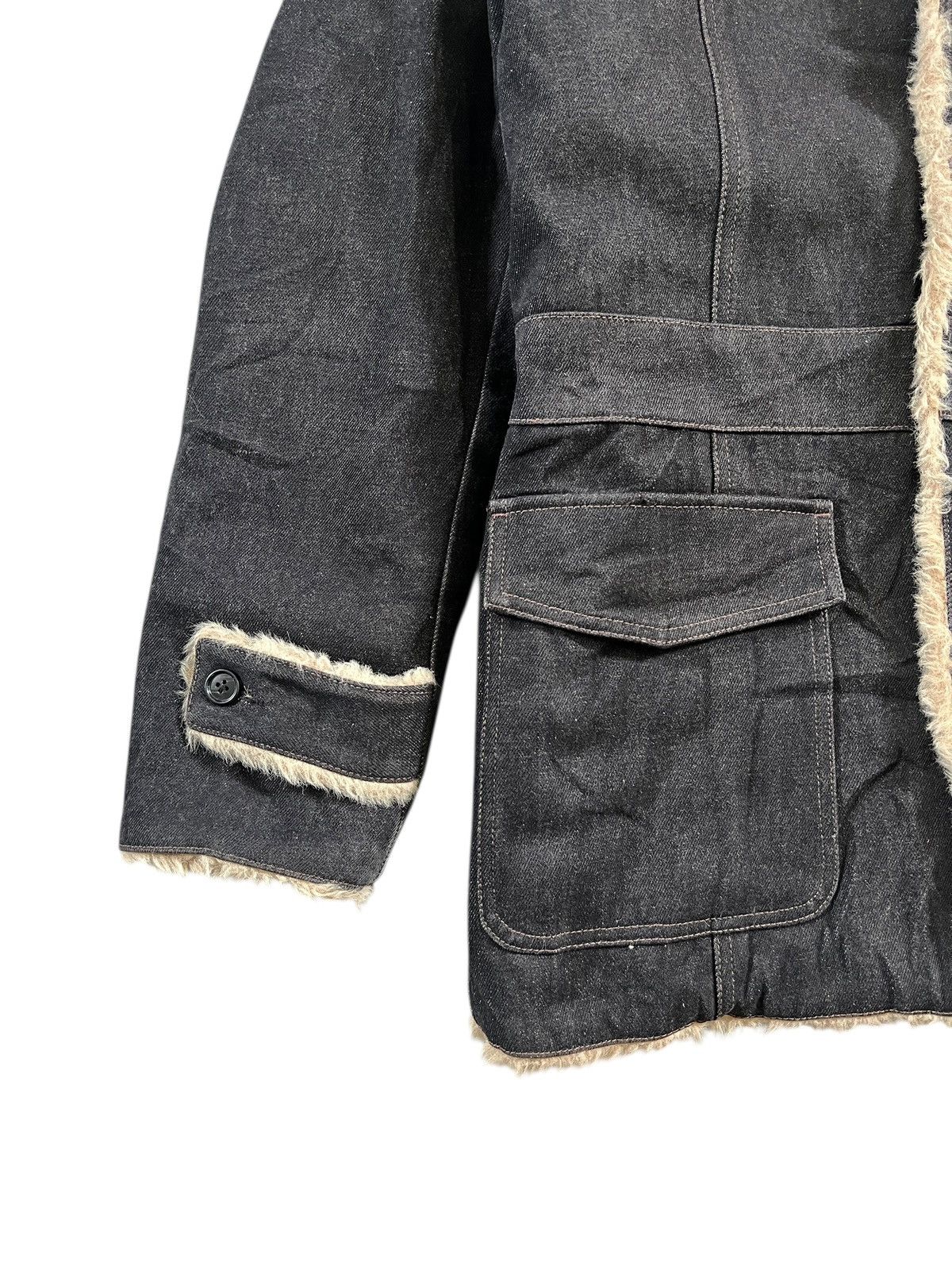 Japanese Brand 1990s Nicole Club For Men Fur Denim Chore Jacket Size US L / EU 52-54 / 3 - 4 Thumbnail