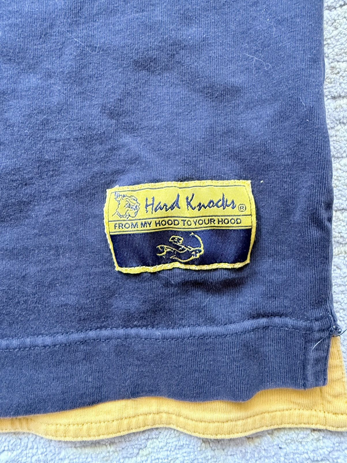 Other Y2K School of Hard Knocks Navy & Yellow Skater Brooklyn Tee Size US XL / EU 56 / 4 - 6 Thumbnail