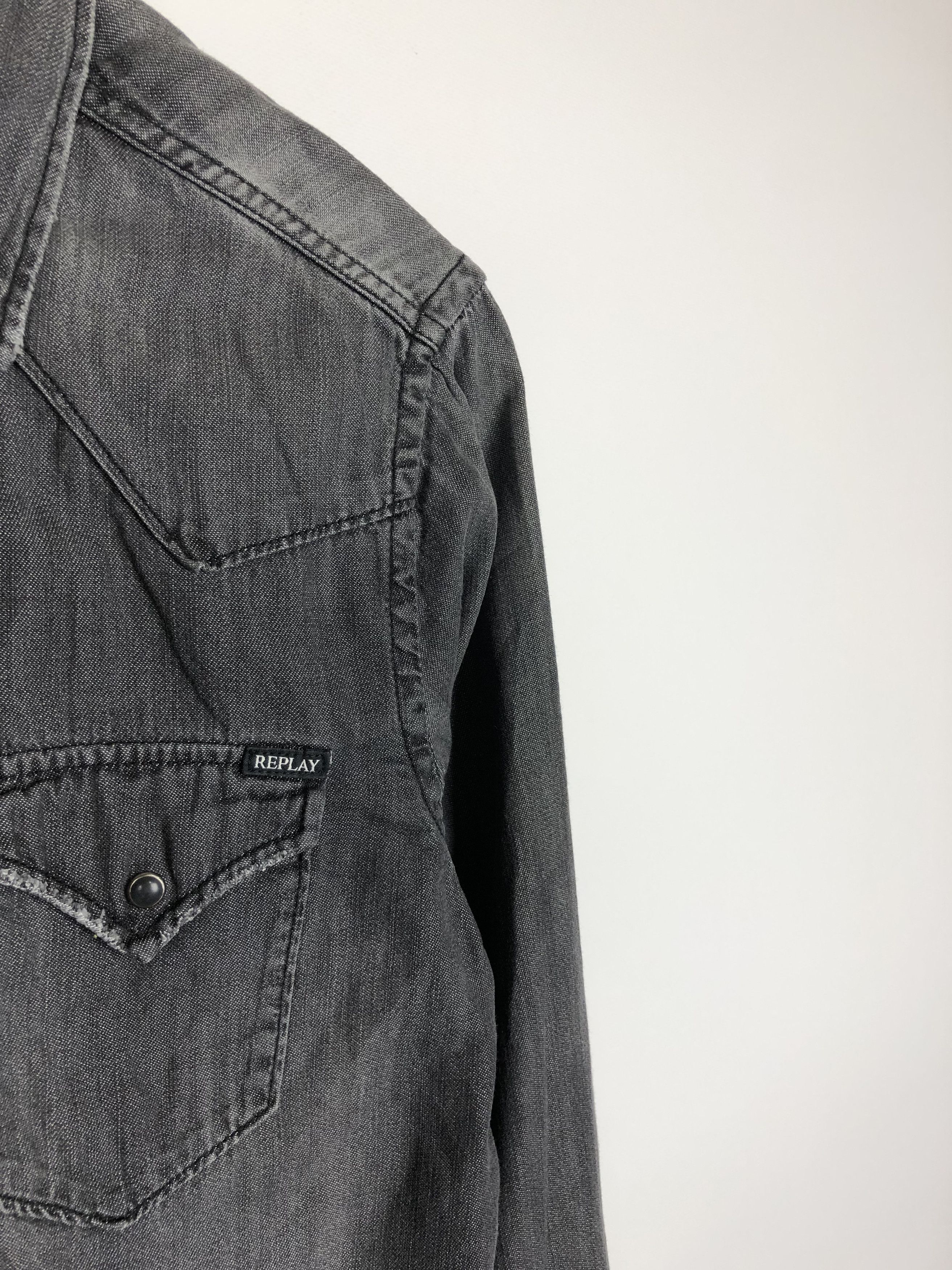 Replay Replay Gray Denim Shirt size S Size US S / EU 44-46 / 1 - 4 Thumbnail