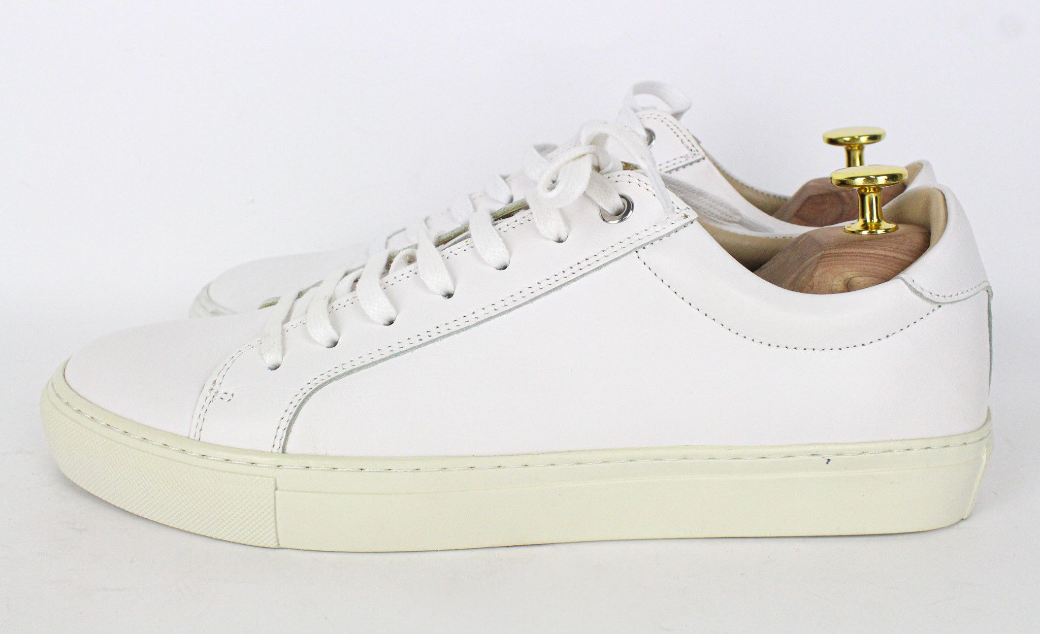 Suitsupply EU42 White Leather Laced Low-Top 72665 Size US 9 / EU 42 - 4 Thumbnail