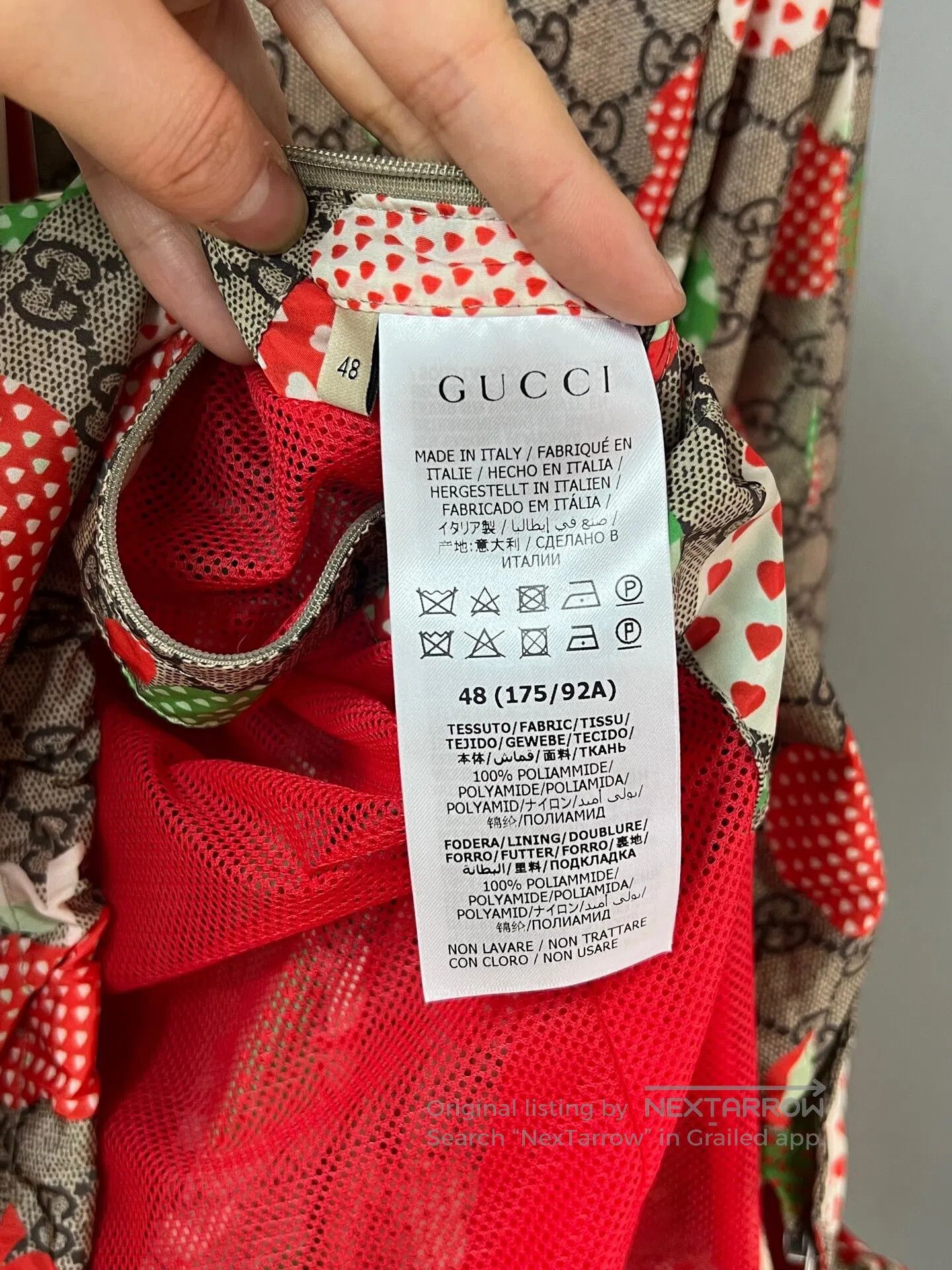 Gucci Guicci All-Over Apple Print Waterproof Jacket| Size US M / EU 48-50 / 2 - 5 Thumbnail