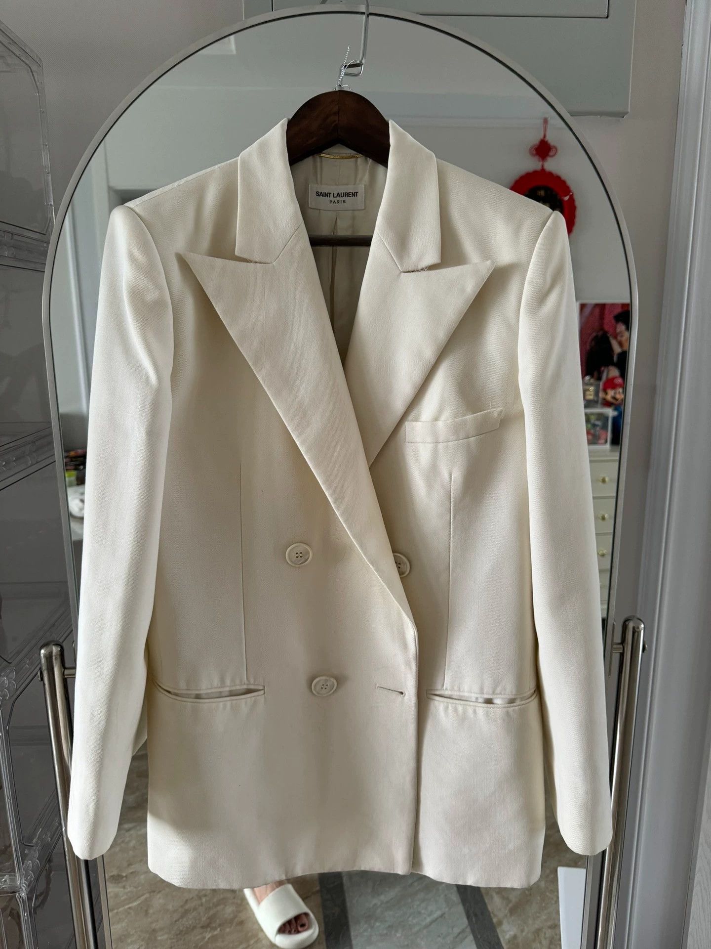 Saint Laurent Paris Saint Laurent Paris White suit jacket Size US S / EU 44-46 / 1 - 1 Thumbnail