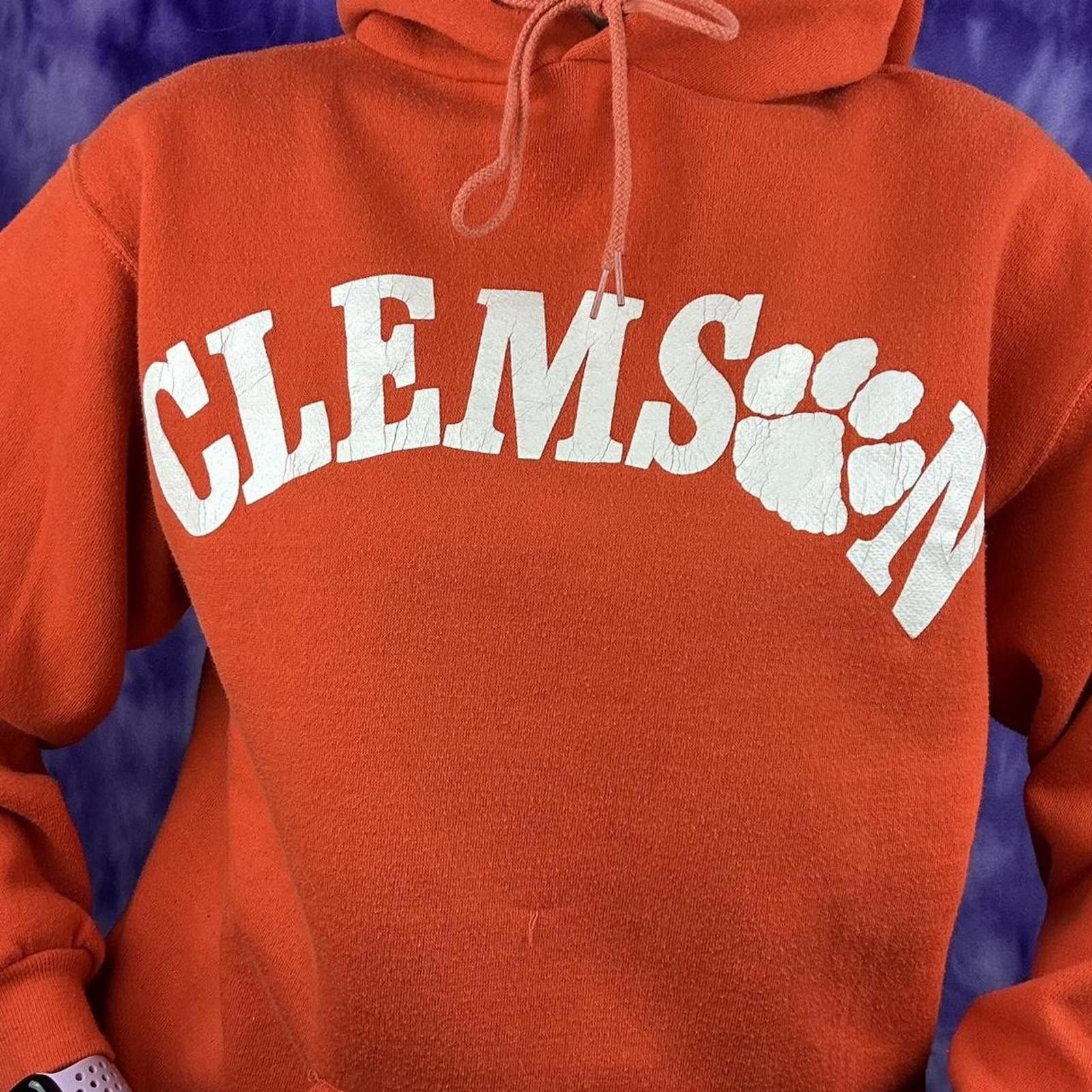 Russell Athletic VTG Russel Athletic Clemson tigers Orange university hoodie Size US L / EU 52-54 / 3 - 2 Thumbnail