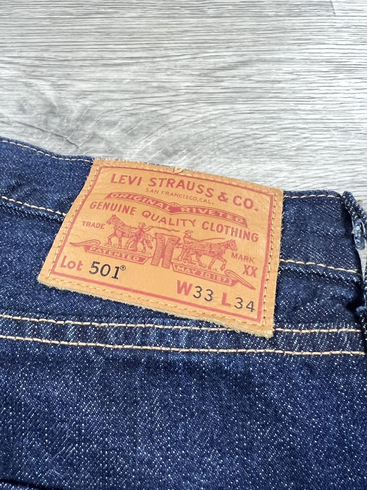 Levi's Mens Jeans Levi's 501 Original Straight Fit Big E Size 33/34 Size US 33 - 5 Thumbnail