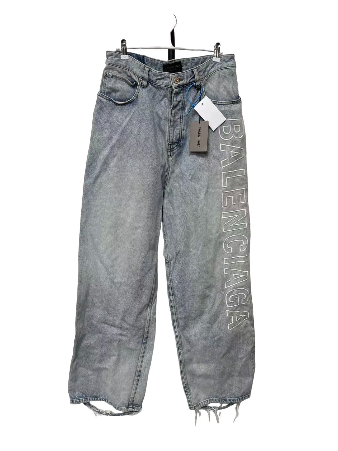 Balenciaga Balenciaga Logo Print Denim Jeans XS Size US 28 / EU 44 - 1 Thumbnail