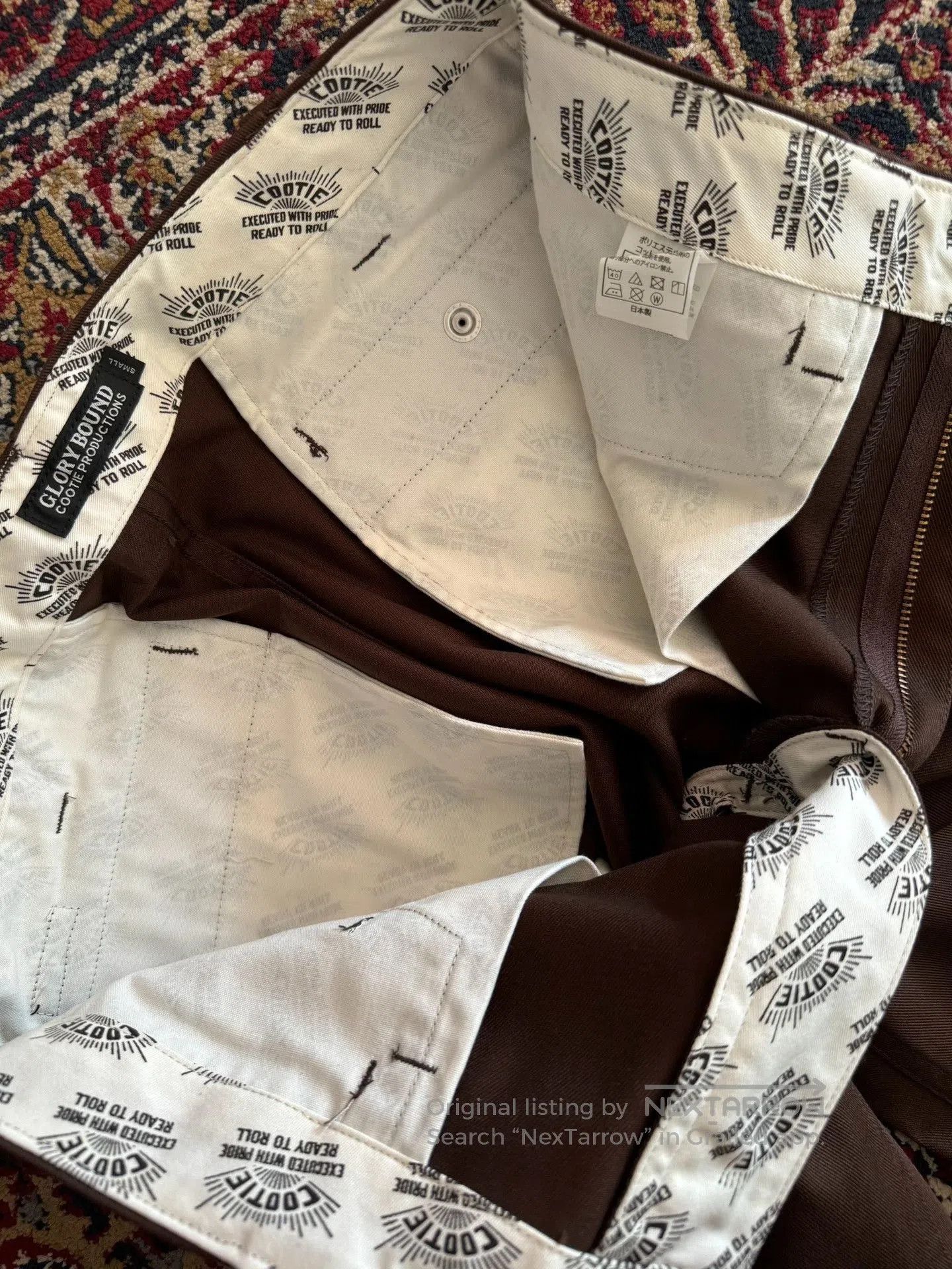 Japanese Brand COOTIE PRODUCTIONS Brown Cargo Pants. Size US 32 / EU 48 - 6 Thumbnail