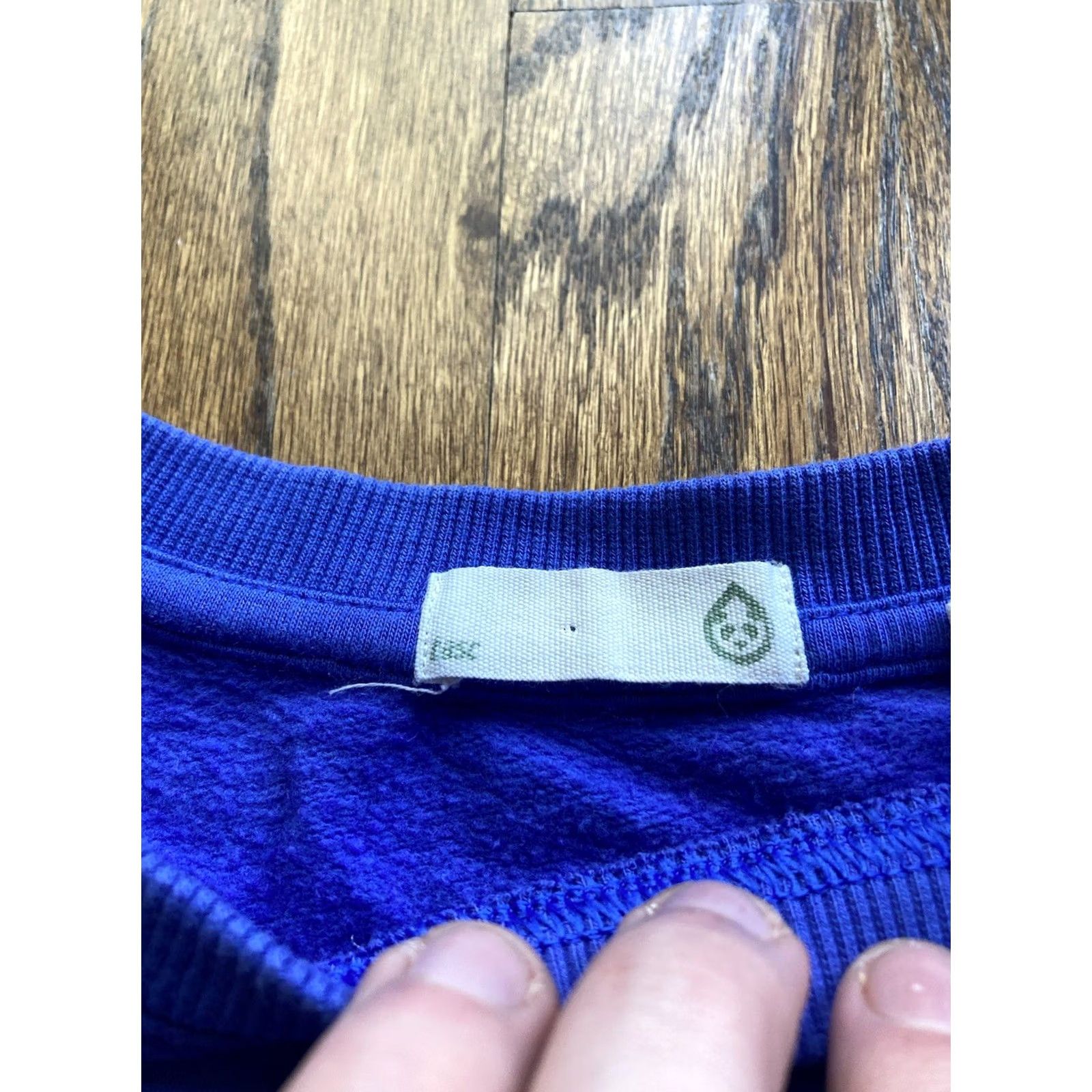 Vintage Tasc Sweatshirt Womens XS Blue Bamboo Blend Crewneck Open Bottom Pullover Casual Casual Workwear Size XS / US 0-2 / IT 36-38 - 7 Thumbnail