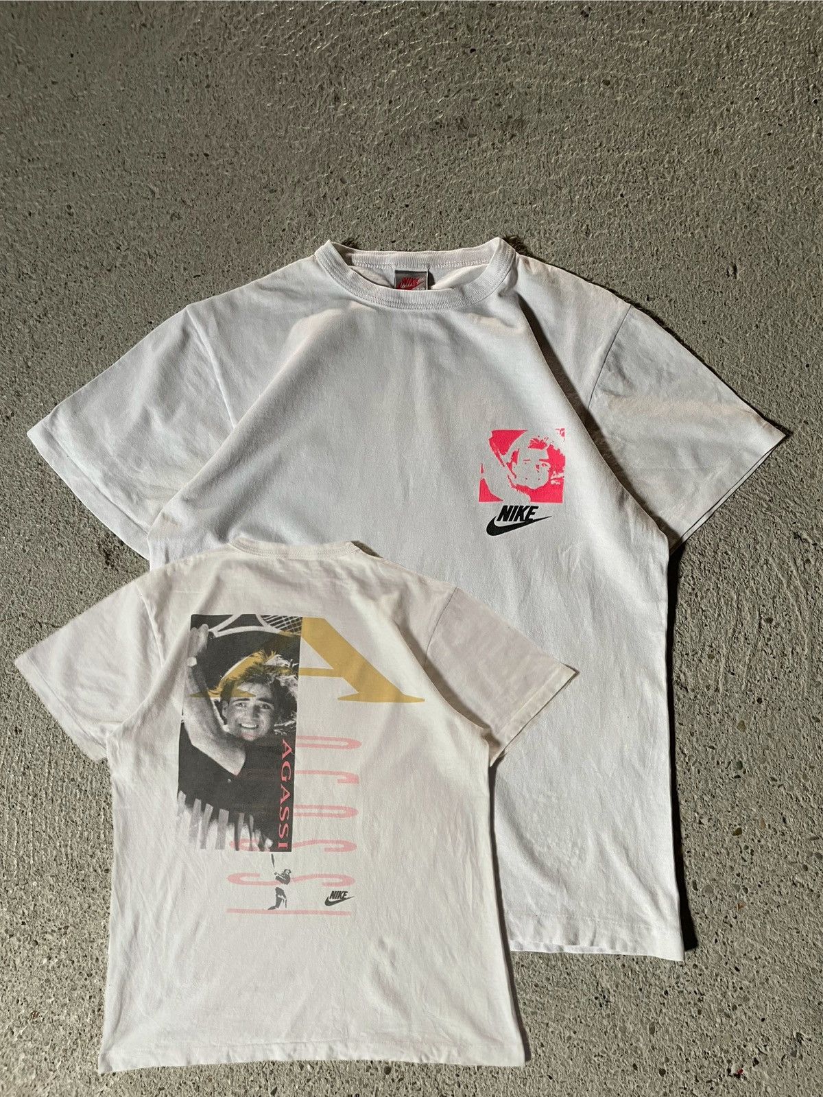 Nike Vintage 90s Nike Andre Agassi Tee Size US S / EU 44-46 / 1 - 1 Thumbnail
