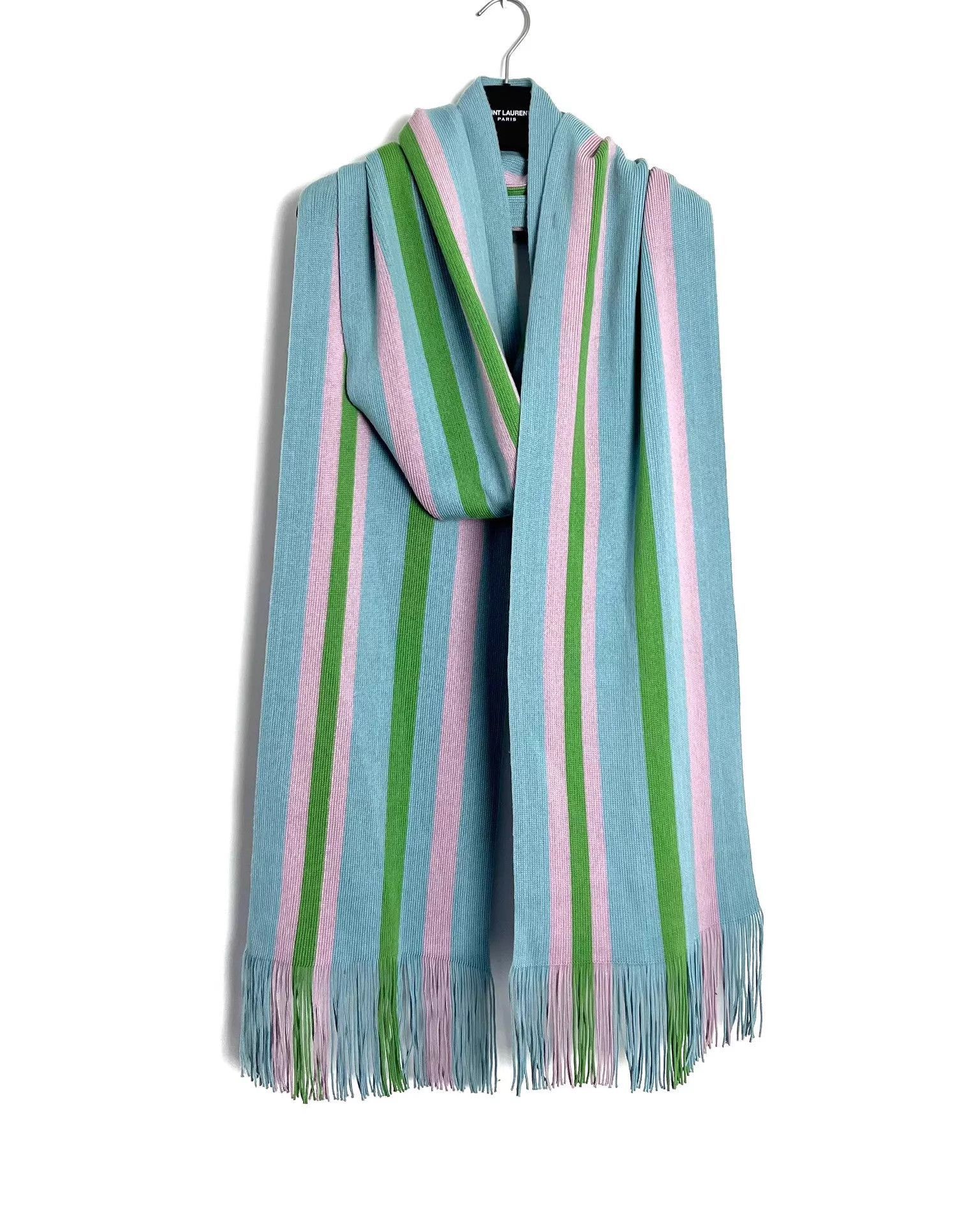 Dior Multi-Colored Striped Fringed Scarf Size ONE SIZE - 1 Thumbnail