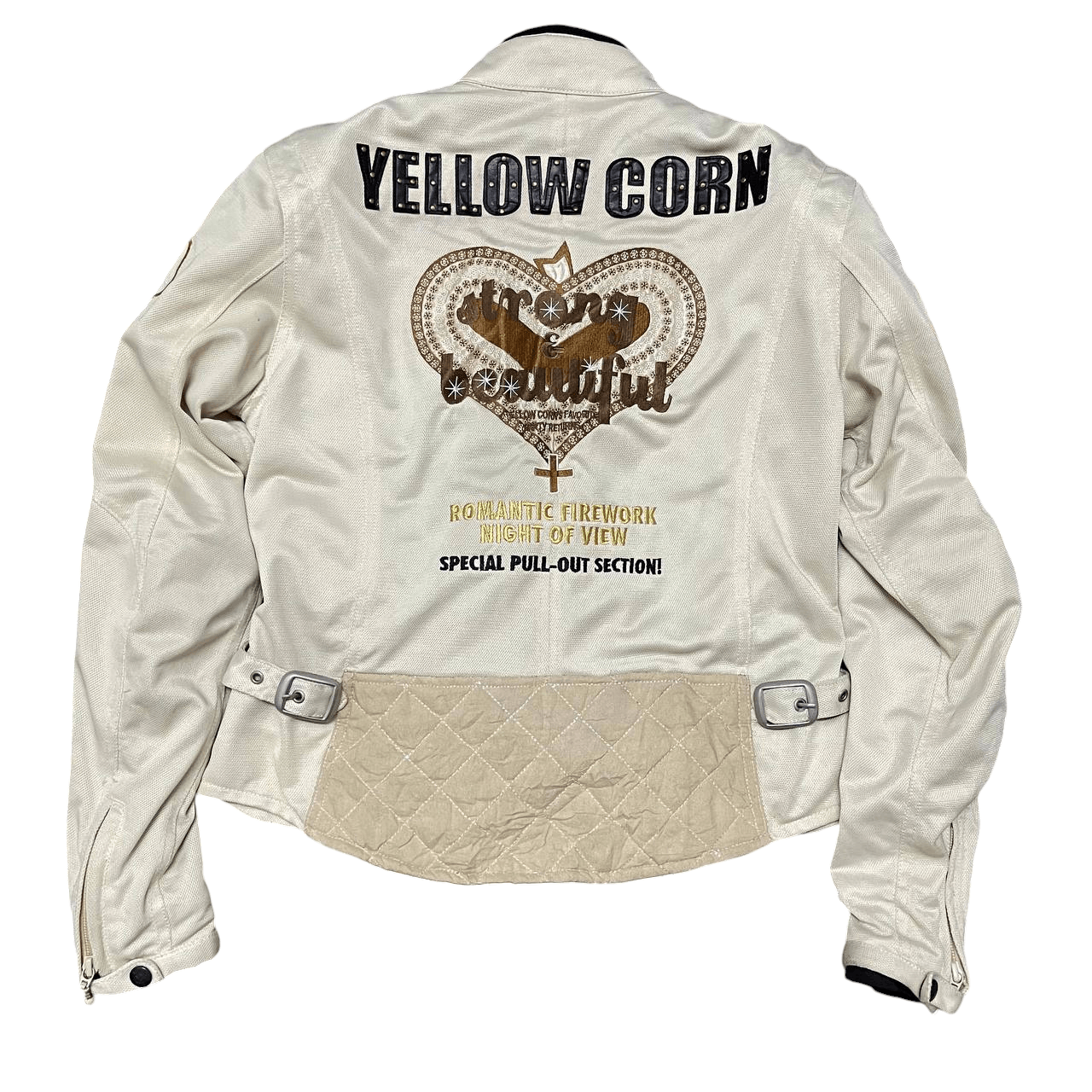 YELLOW CORN Vintage Yellow Corn Racing Jacket with Padding Size US S / EU 44-46 / 1 - 1 Thumbnail
