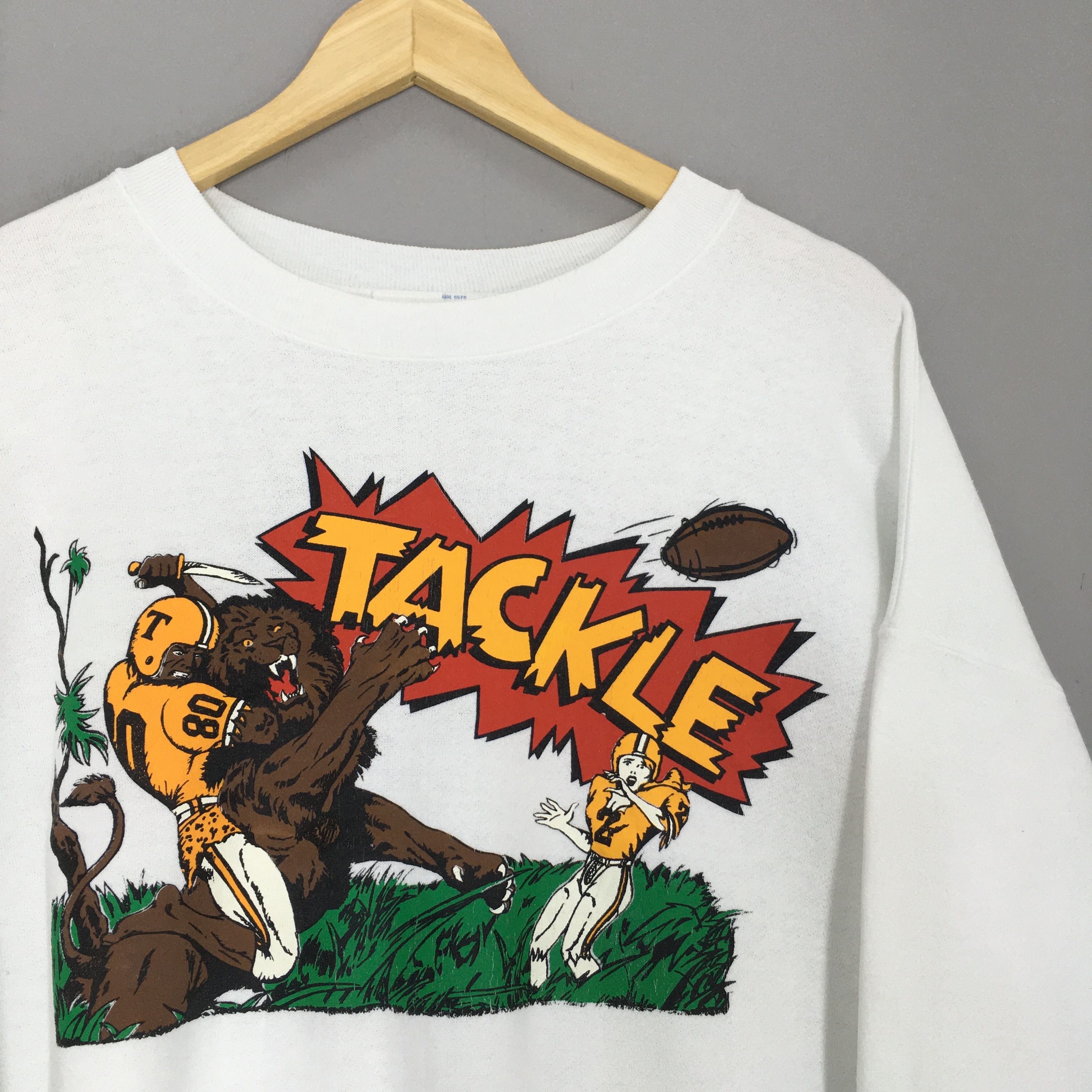 Vintage Vintage 90s American Football Rugby Boxy Sweatshirt Large Size US L / EU 52-54 / 3 - 2 Thumbnail