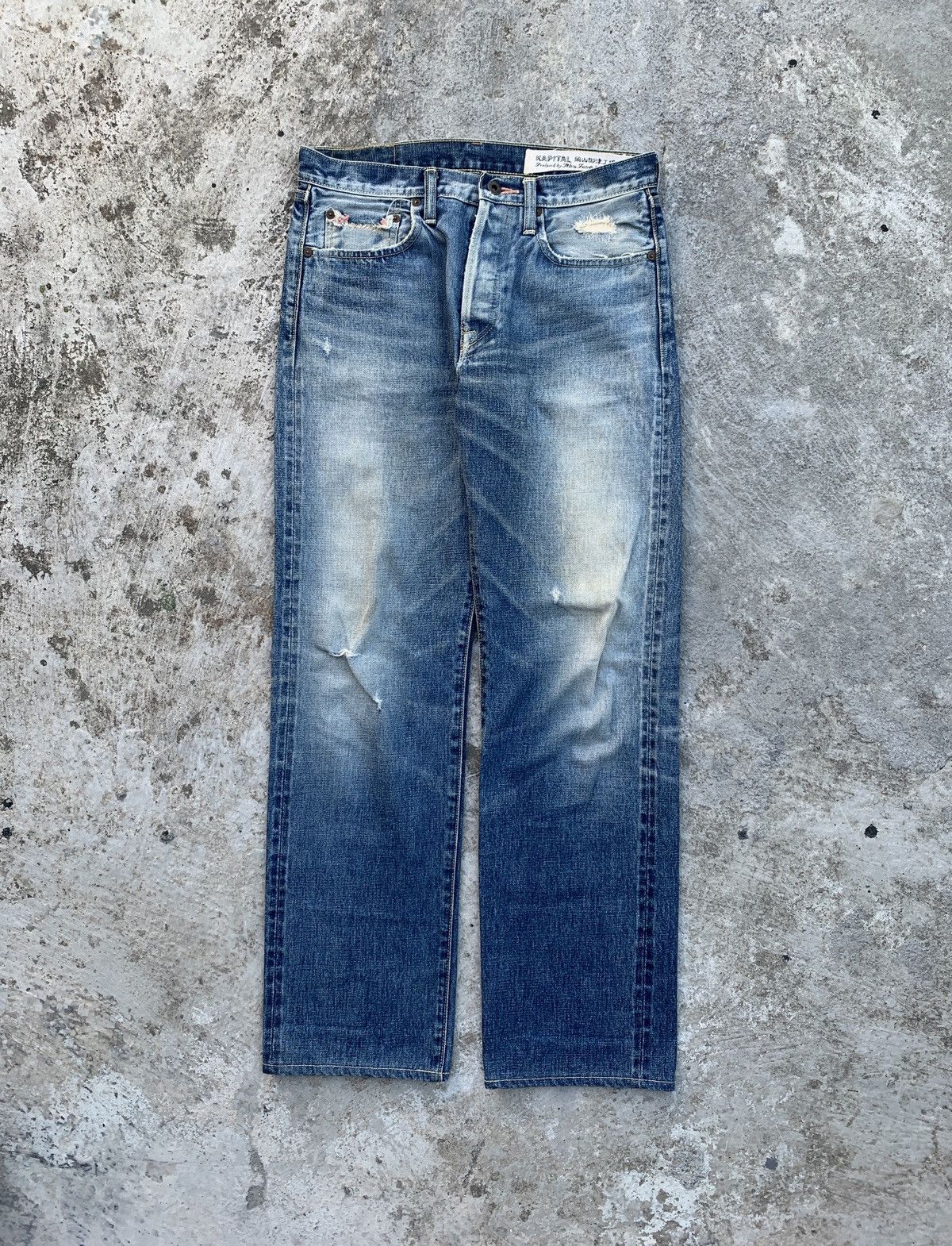 Kapital Heavily Washed Denim Jeans Size US 31 - 2 Thumbnail