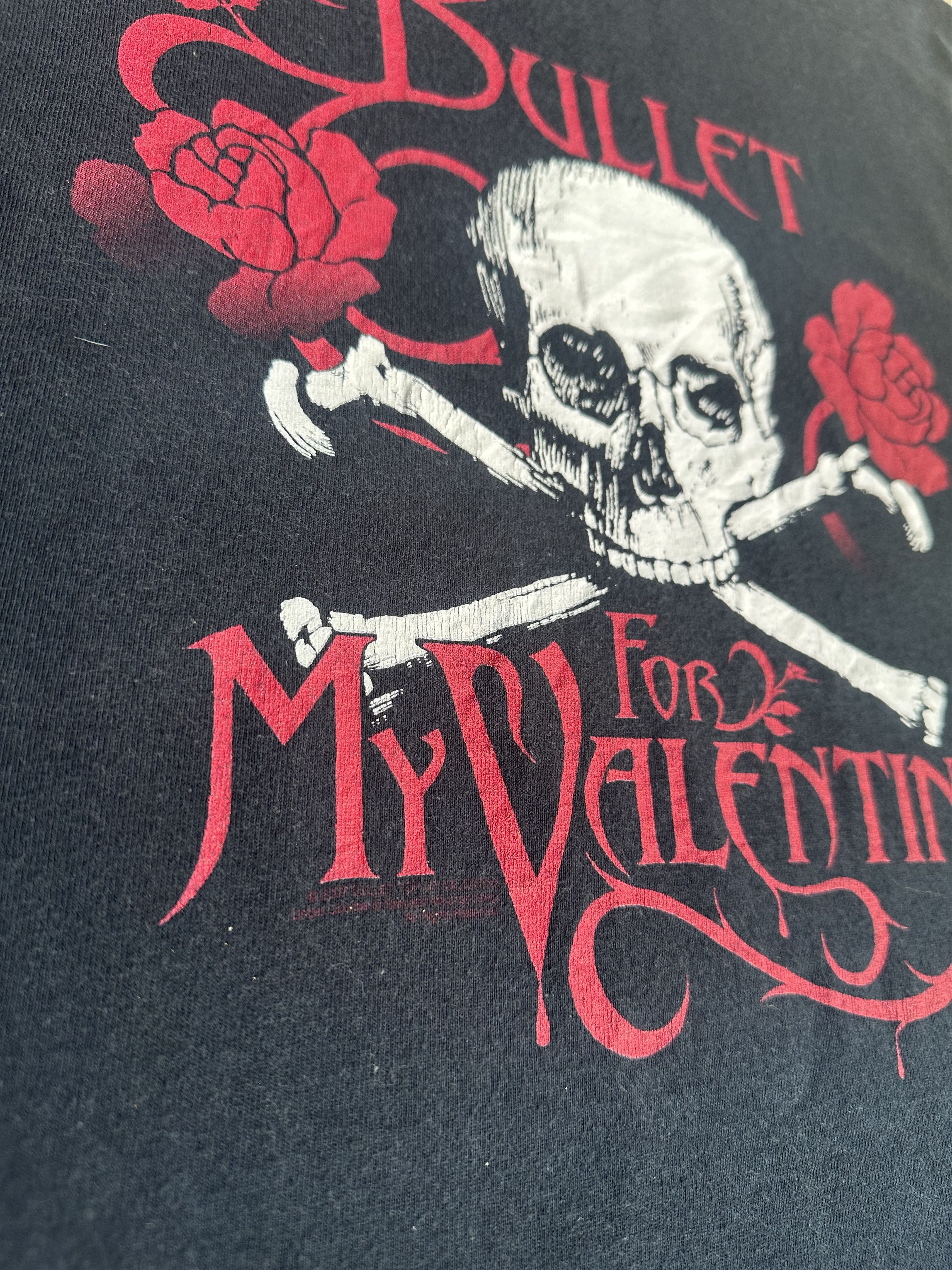 Band Tees Vintage Bullet For My Valentine Skull & Red Rose Size US S / EU 44-46 / 1 - 4 Thumbnail