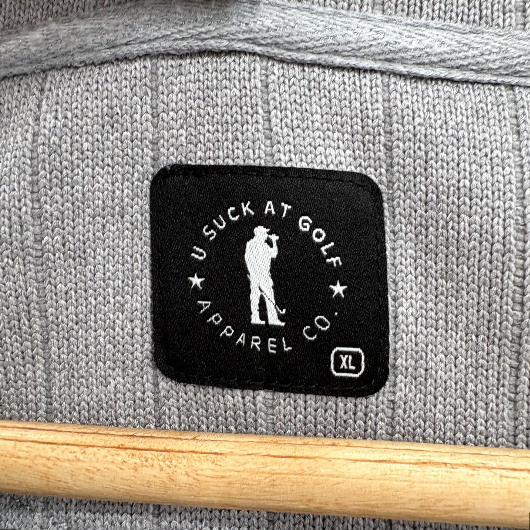 Logo 7 VINTAGE U Suck at Golf Sweatshirt Mens XL Gray Striped Knit Crewneck Pullover Logo Golf Size US XL / EU 56 / 4 - 4 Thumbnail