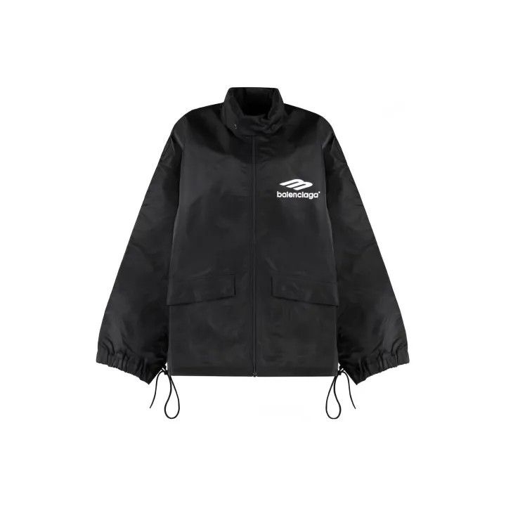 Balenciaga Balenciaga SS22 Logo Print Zip Jacket for Women 0079 Size L / US 10 / IT 46 - 1 Thumbnail