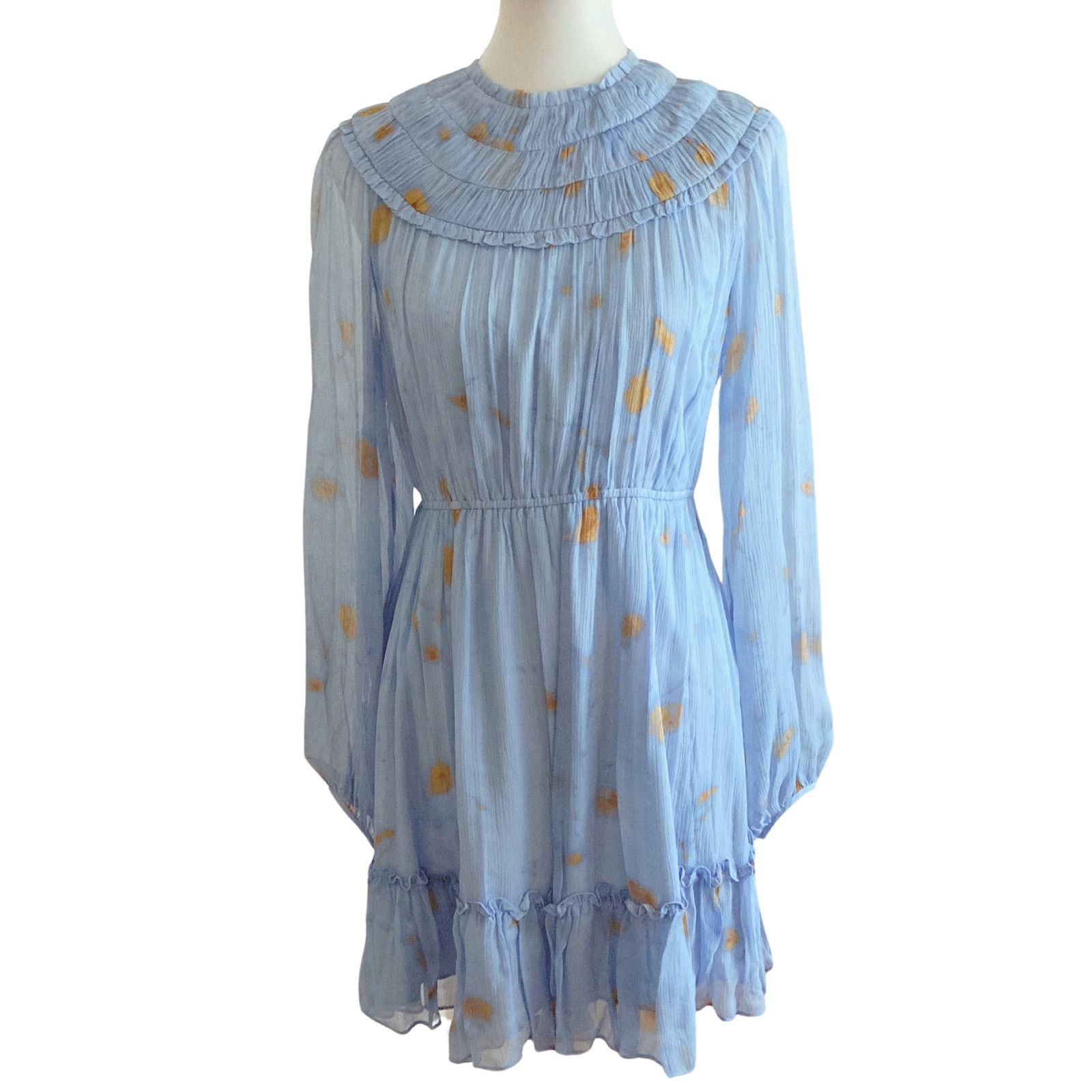 Jason Wu Jason Wu Powder Blue 100% Silk Pleated Mini Dress NWT Size 6 Size M / US 6-8 / IT 42-44 - 1 Thumbnail